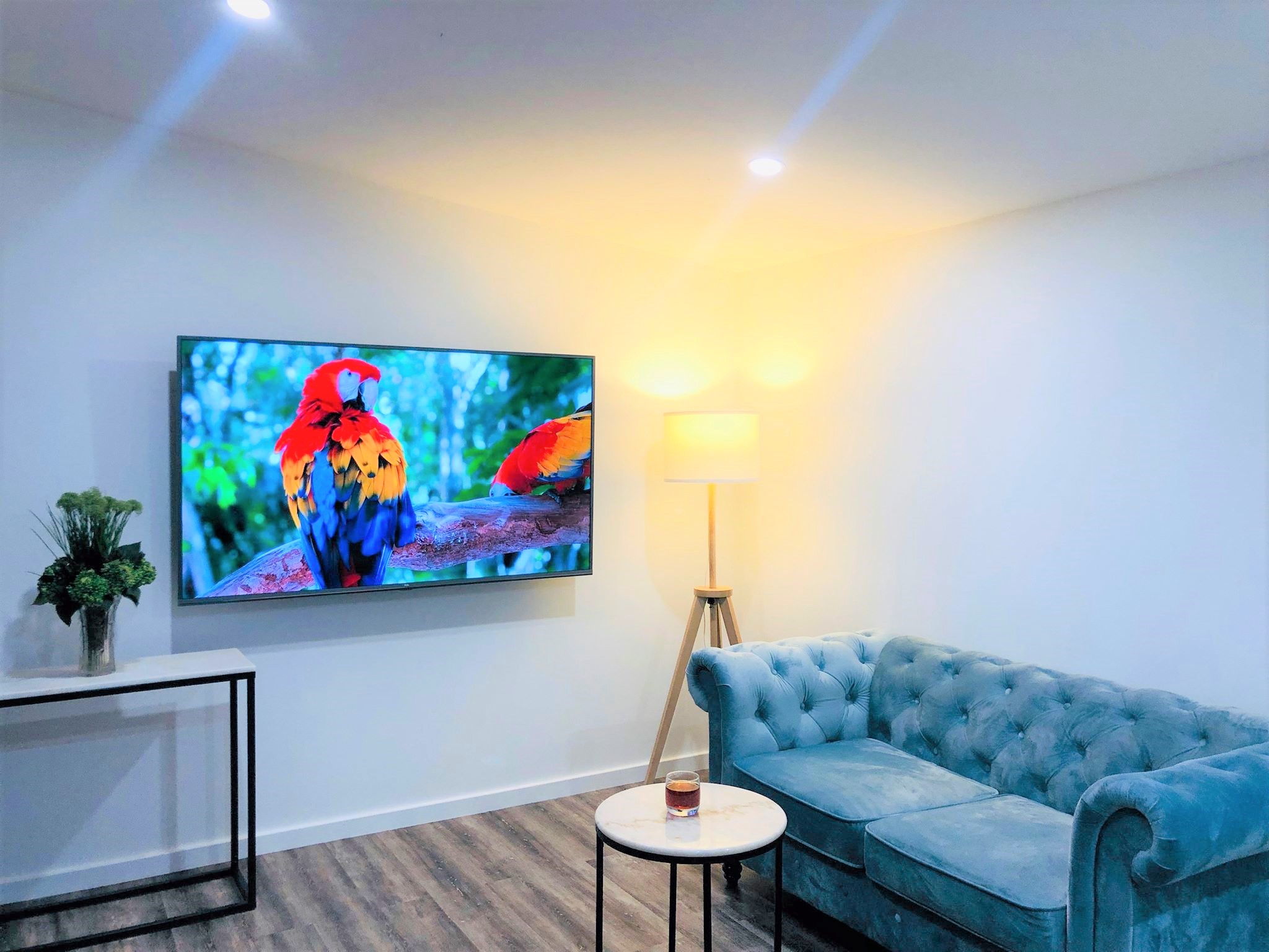 Modern Studio Near City + Brand New Huge 75’ TV