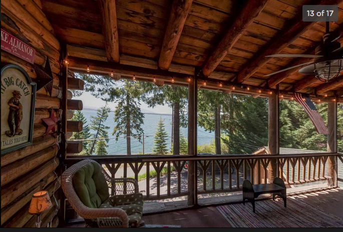 Lake Front Log Cabin, Screened in front porch! - Cabins ...