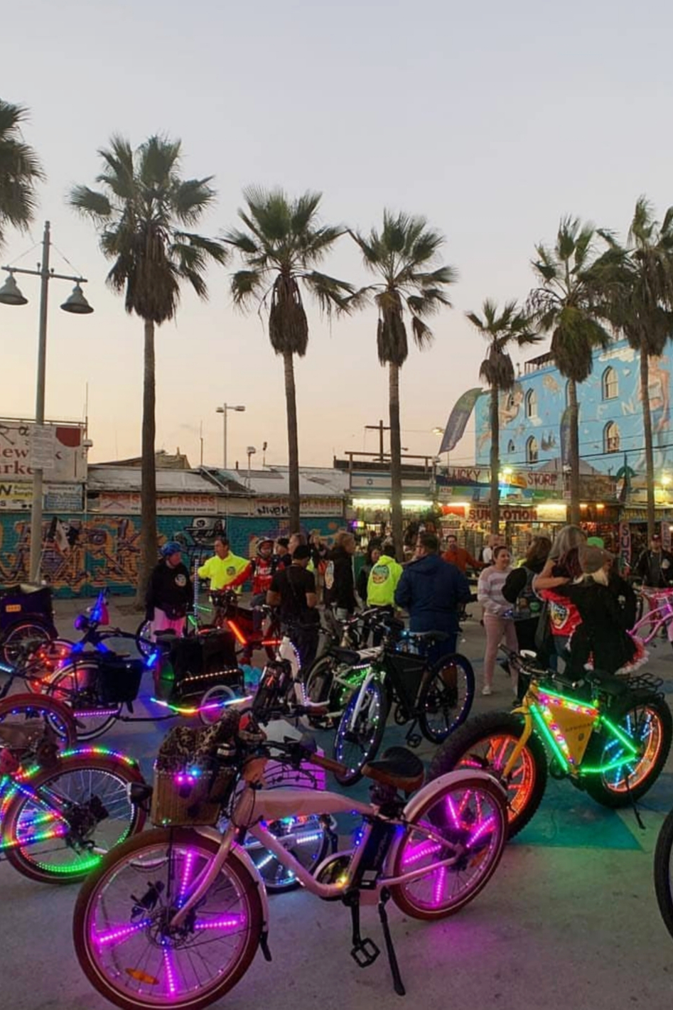 The Venice Electric Light Bike Parade Airbnb