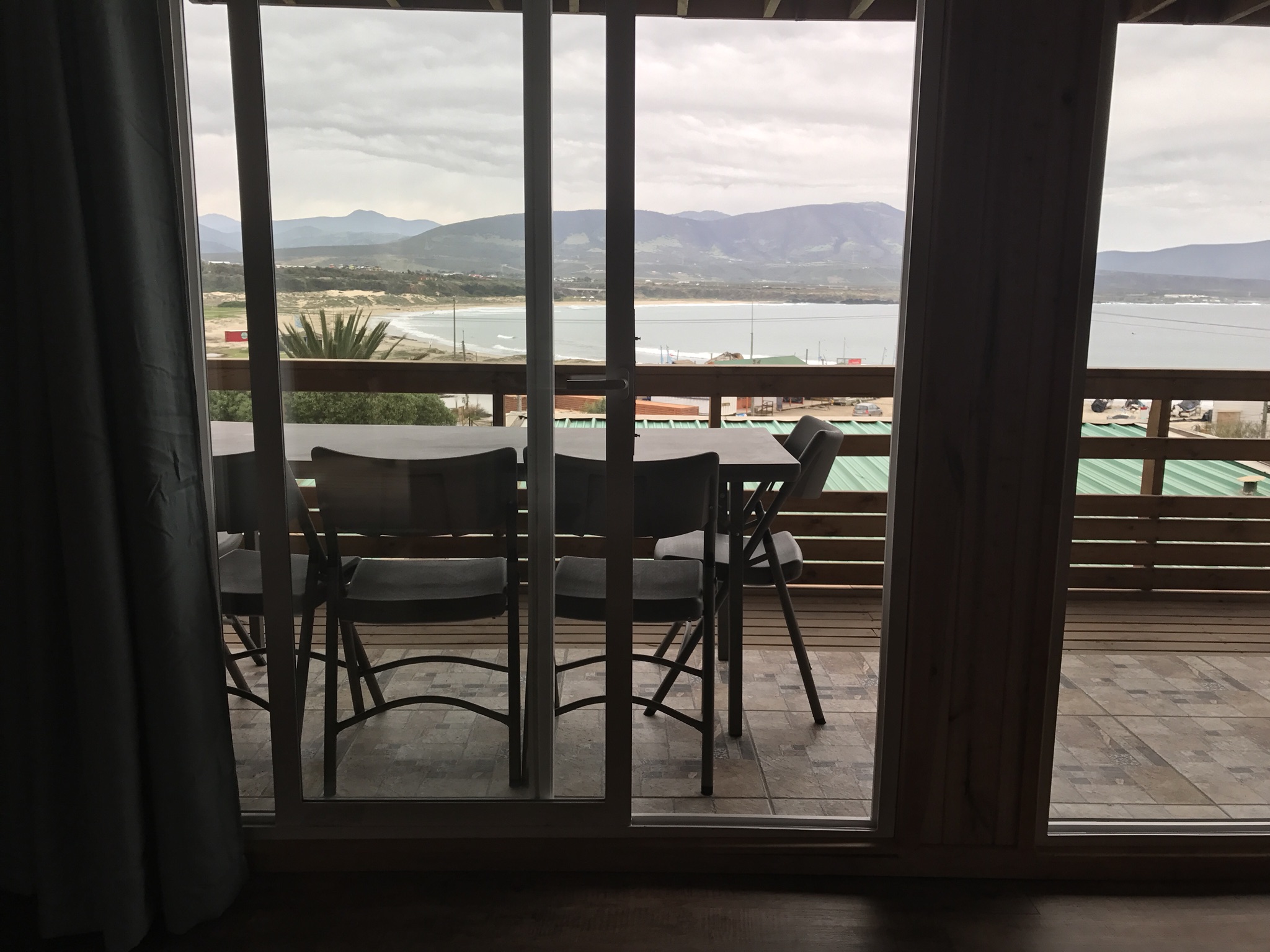 Family Los Molles 8-person cottage in front of the