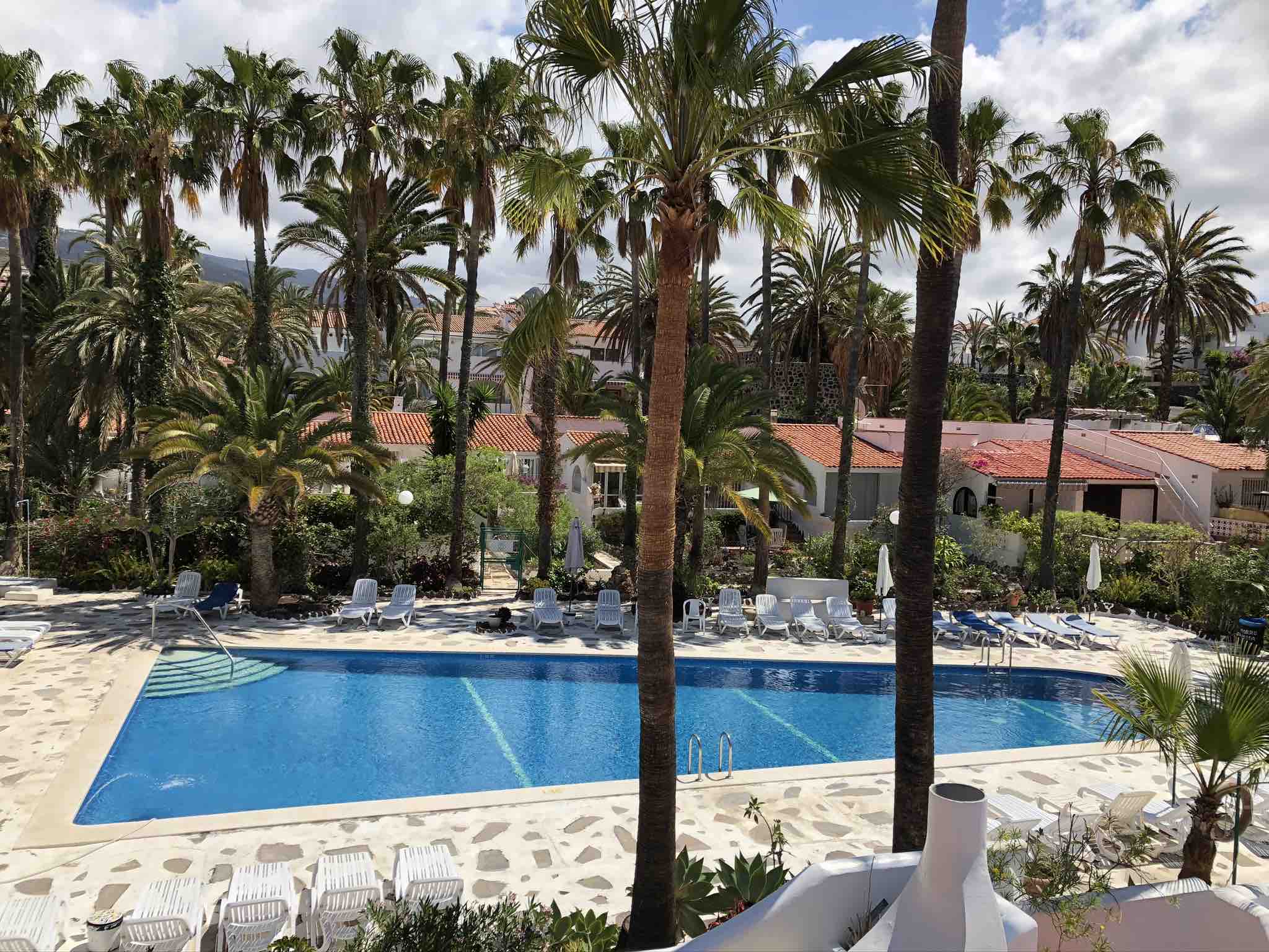 Canarian bungalow with a community pool