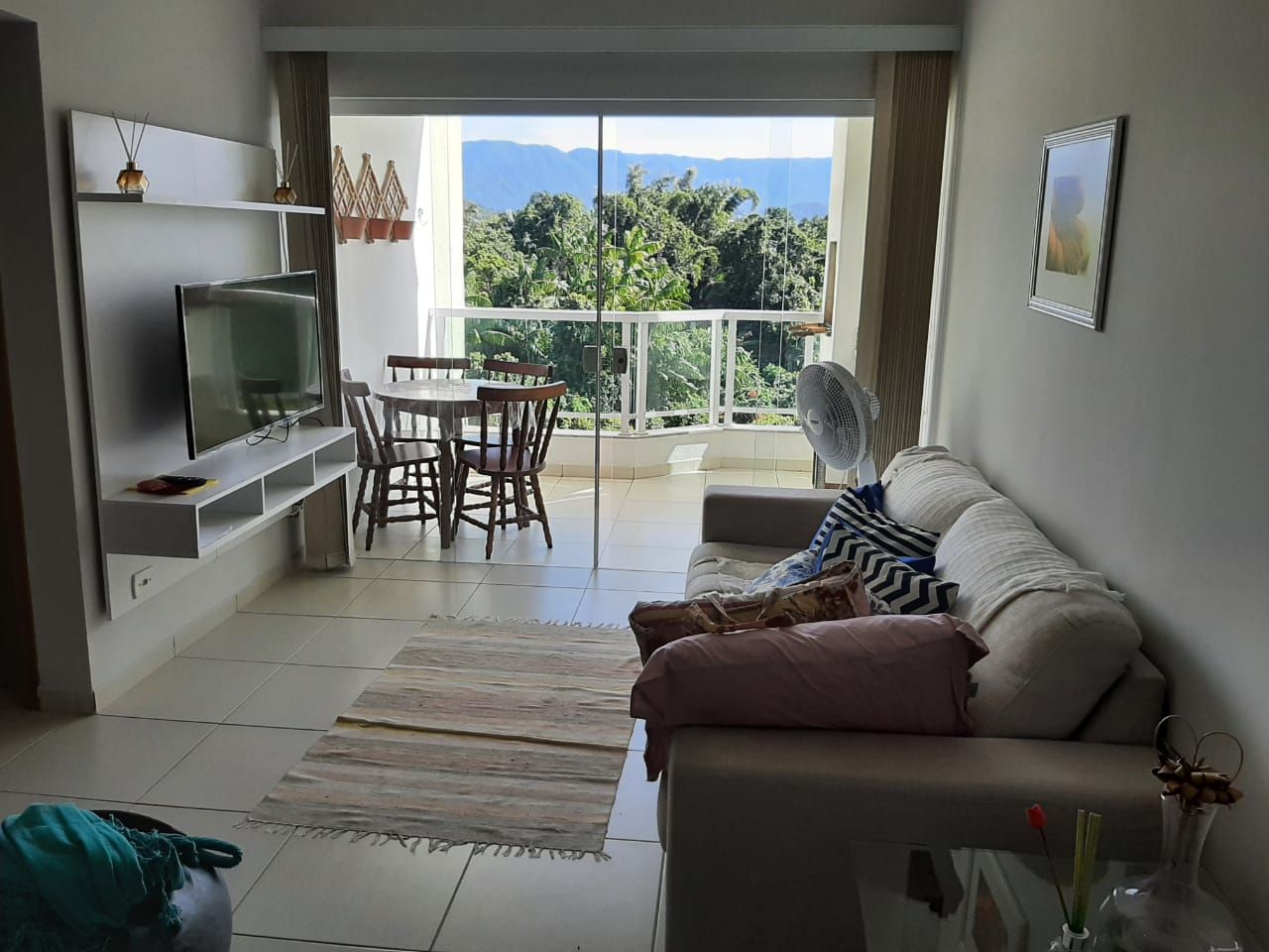 Apartment with a beautiful view, next to Praia Grande and Tenório