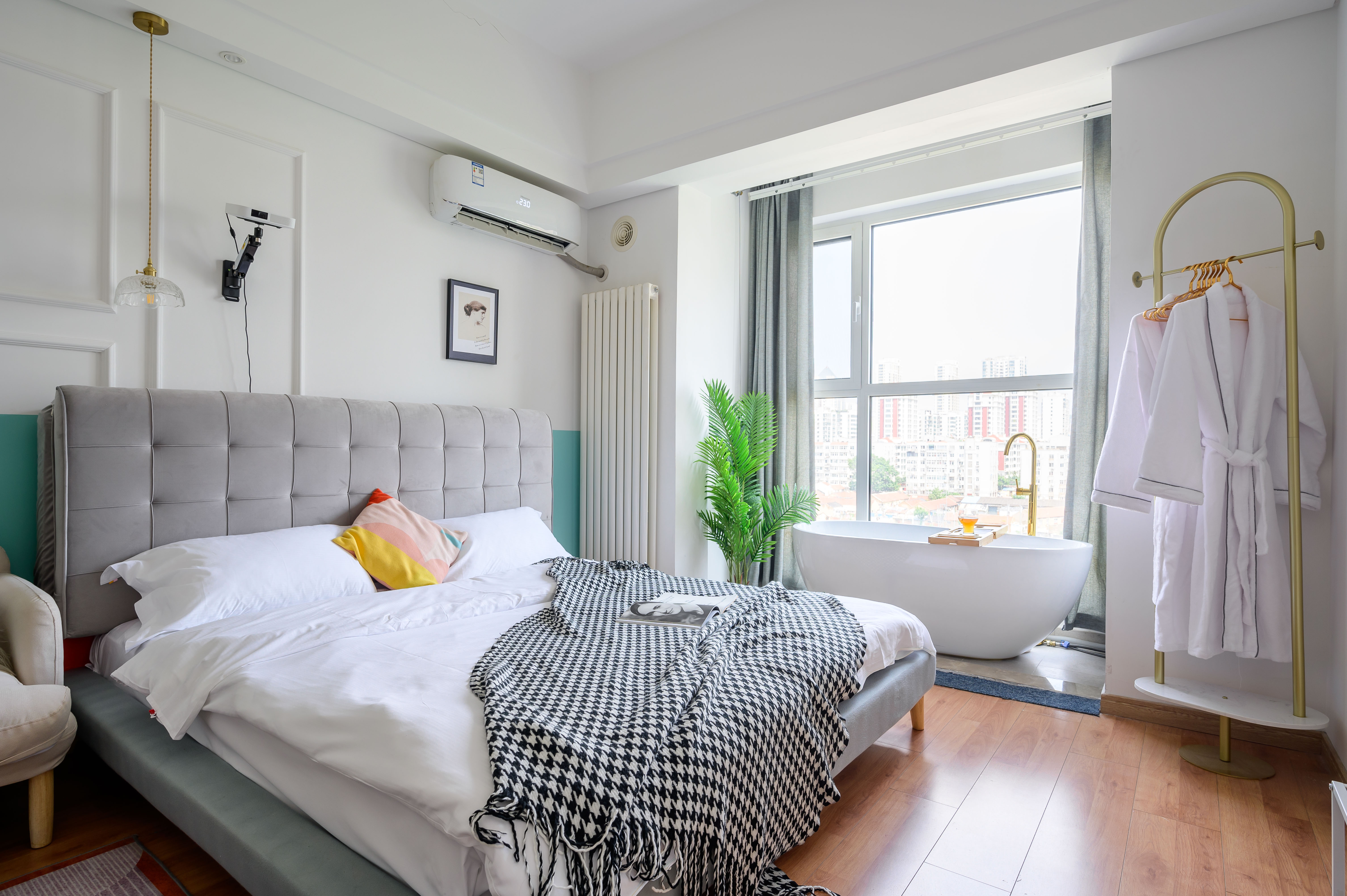 米尚 羽镜 Flat 浴缸丨浴袍 Vip百寸投影丨地铁丨中心cbd Appartamenti Għall Kiri ġewwa Qingdao Shandong Iċ ċina