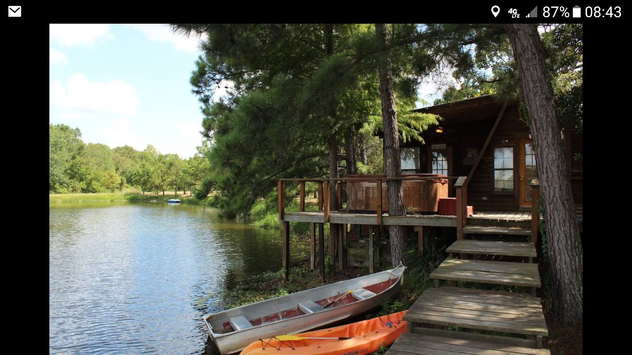 The Bluegill cabin at Bluegill Lake Cabins Cabins for Rent in Eustace