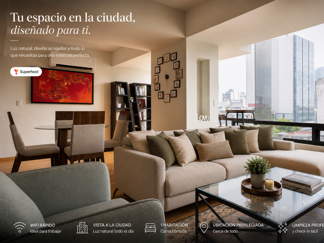 Sunny Corner Apt · Roma Norte · Cibeles Views