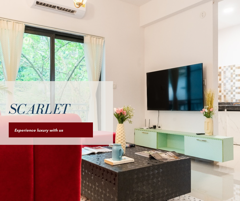 Comfy 1bhk Apartment in Assagao with pool
