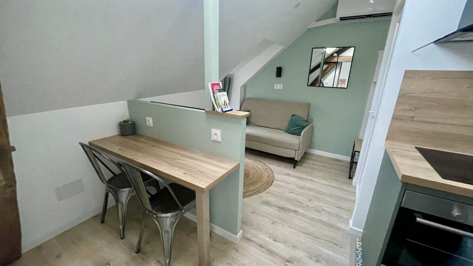 Nana's world, cozy, air-conditioned.