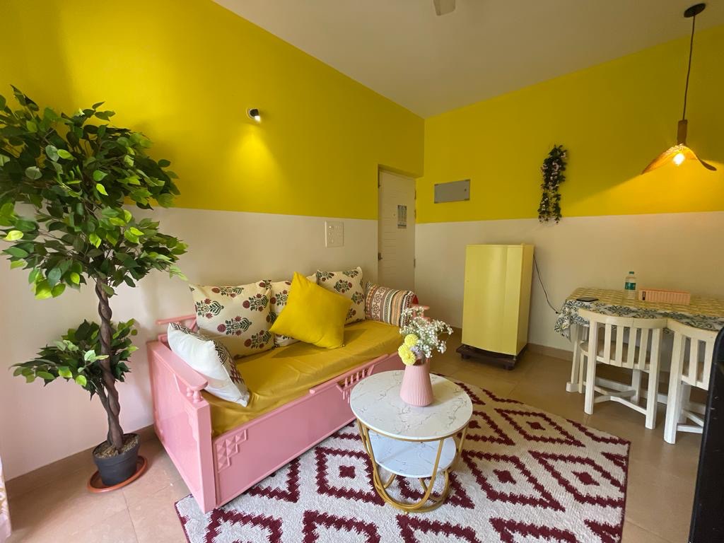 Radiant Retreat-Aesthetic 1BHK Nr. Baga with pool