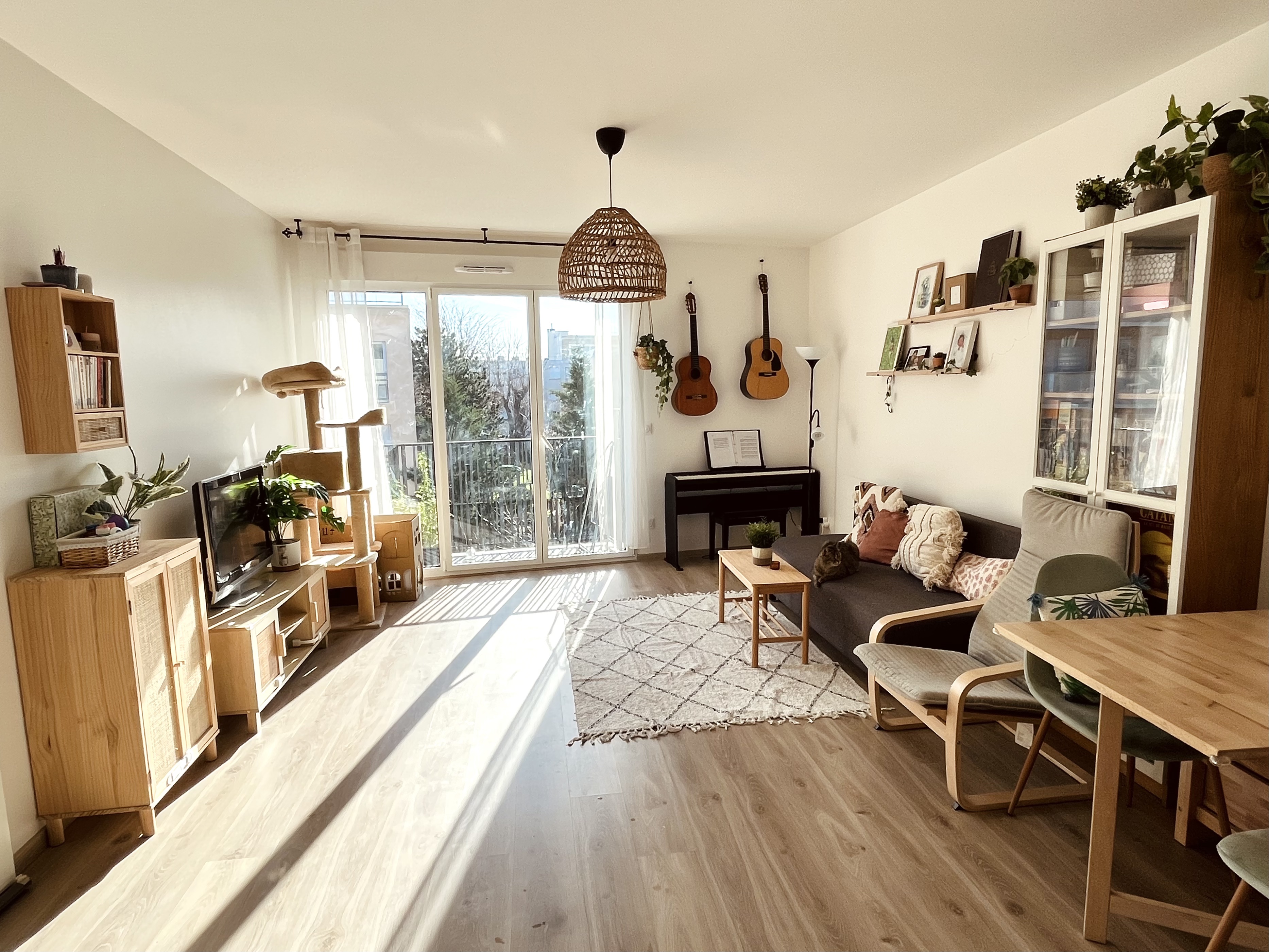 Apartment F3, 5’ to RERB, 15’ train to Paris