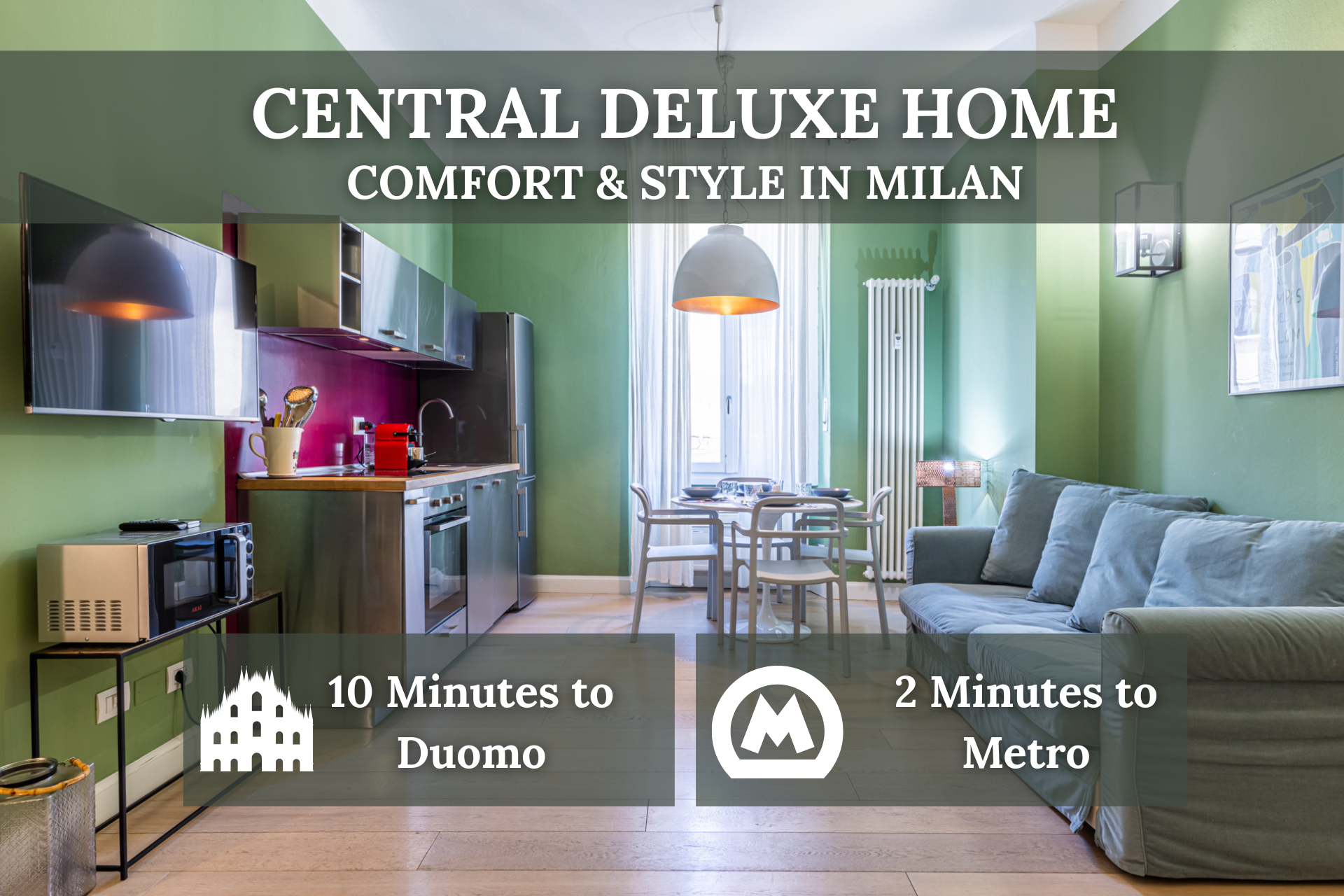 Deluxe Central Retreat |10 min Duomo + Metro 2 min