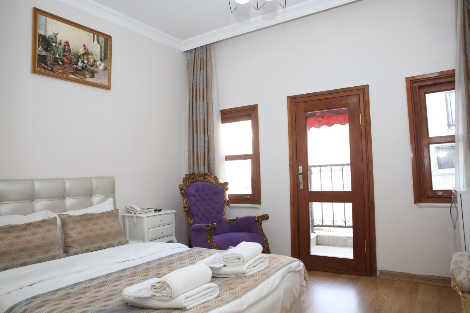 Designed Well Room With Balcony at Rosalie Palace in Fatih, Istanbul