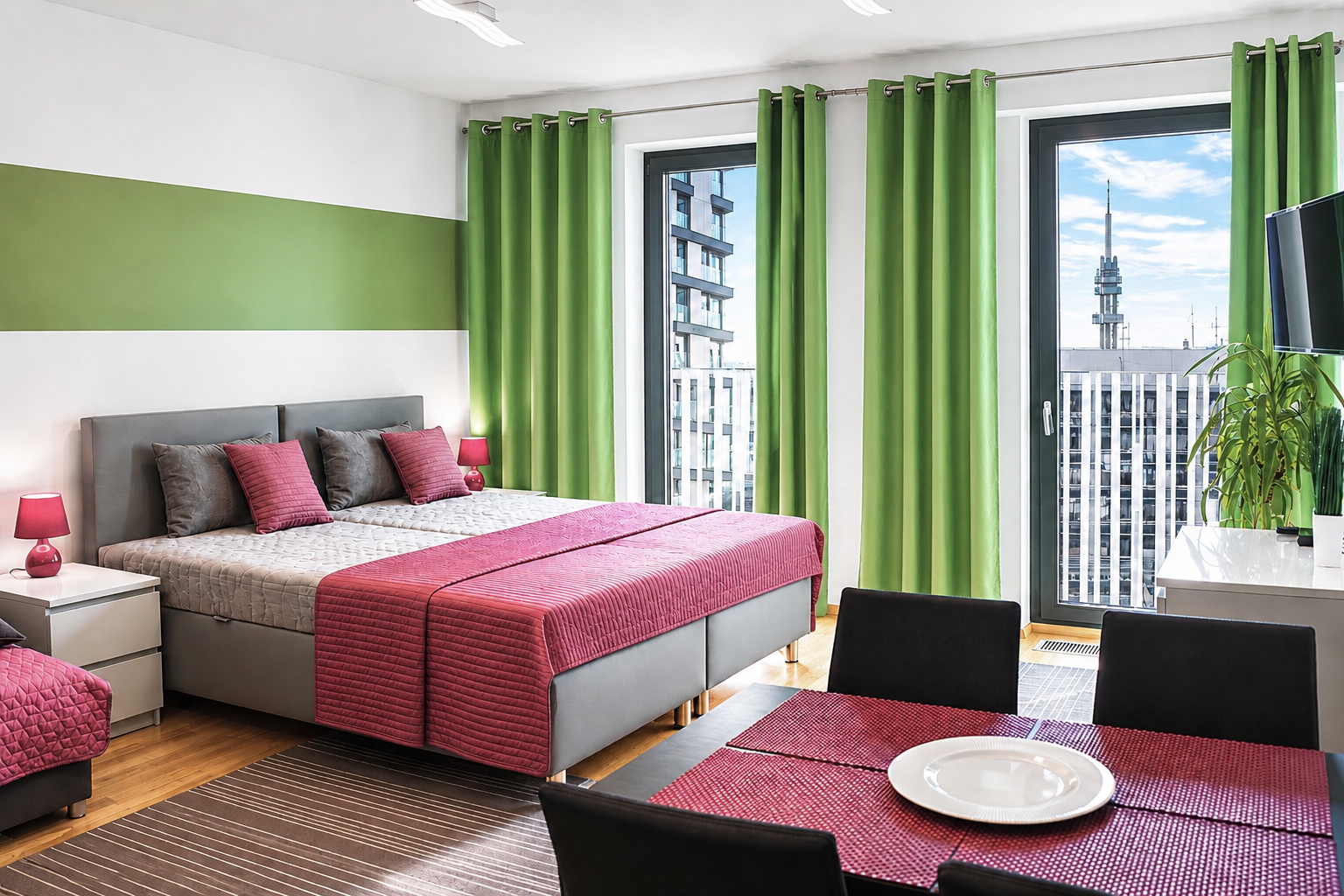 Apartment in Prague residential tower · parking