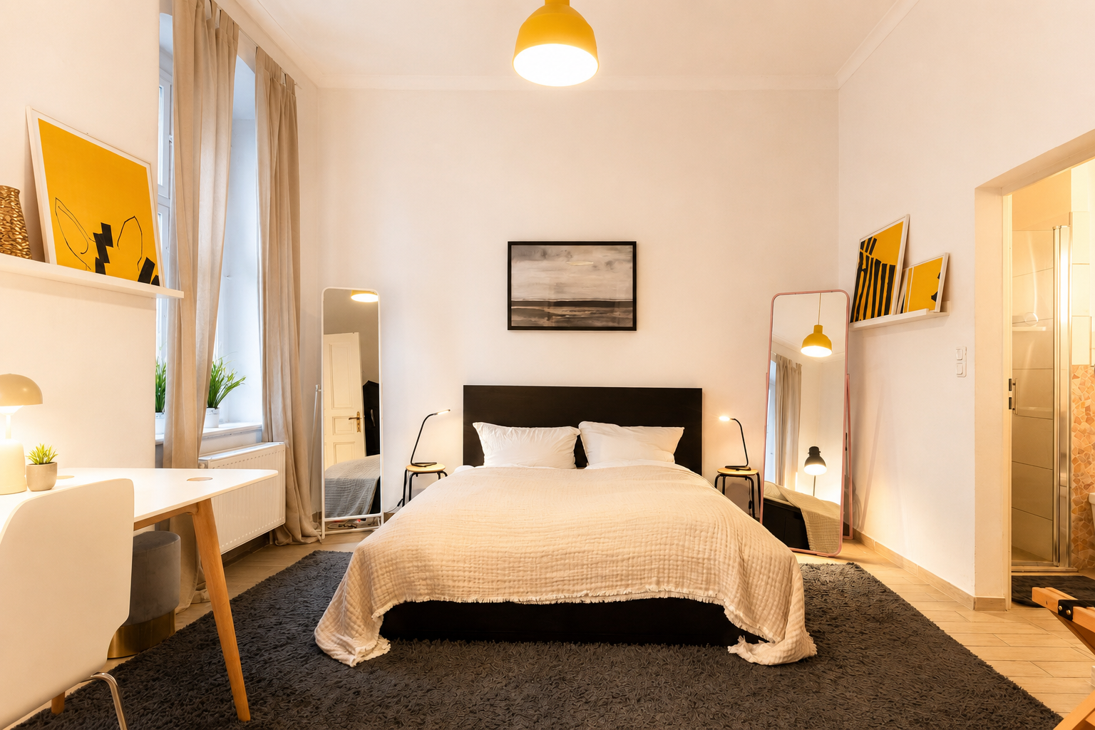 Furnished multipurpose studio apartment