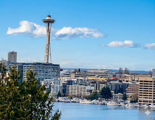 180° Space Needle, modern luxury, EV charger, A/C