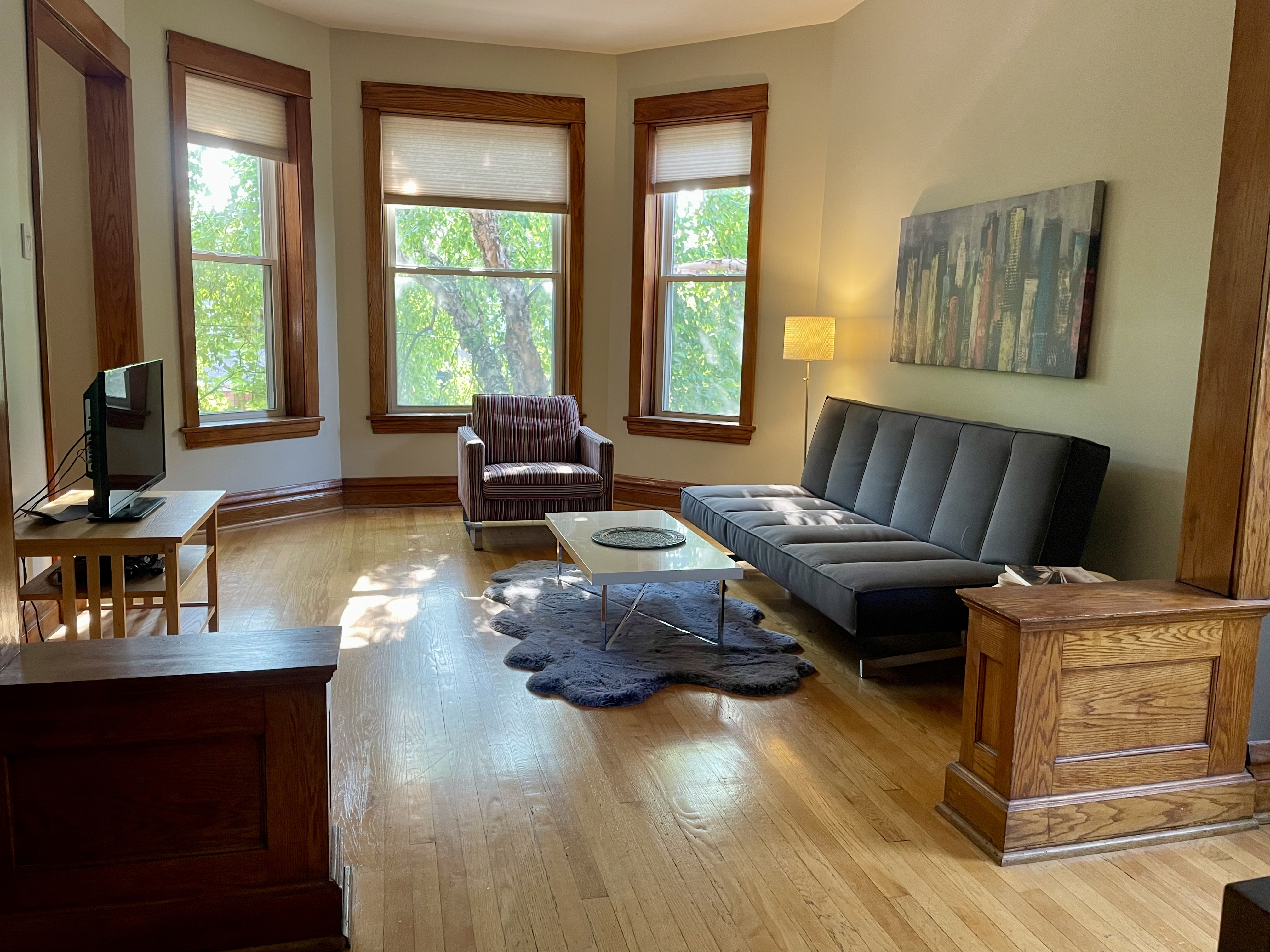 2nd floor of 1908 brick two-flat in Logan Square in Logan Square, Chicago