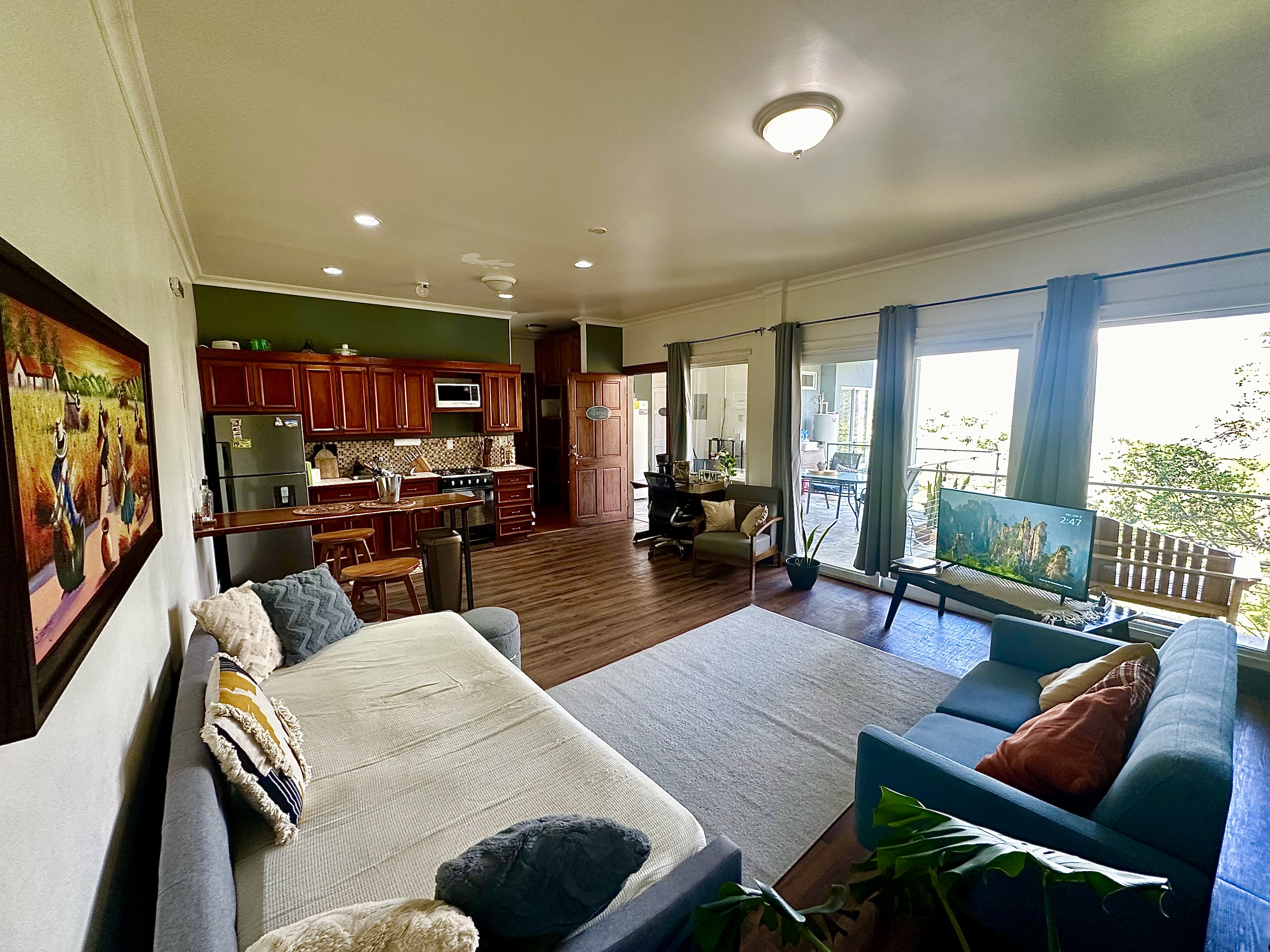 Family room with amazing Boquete town view