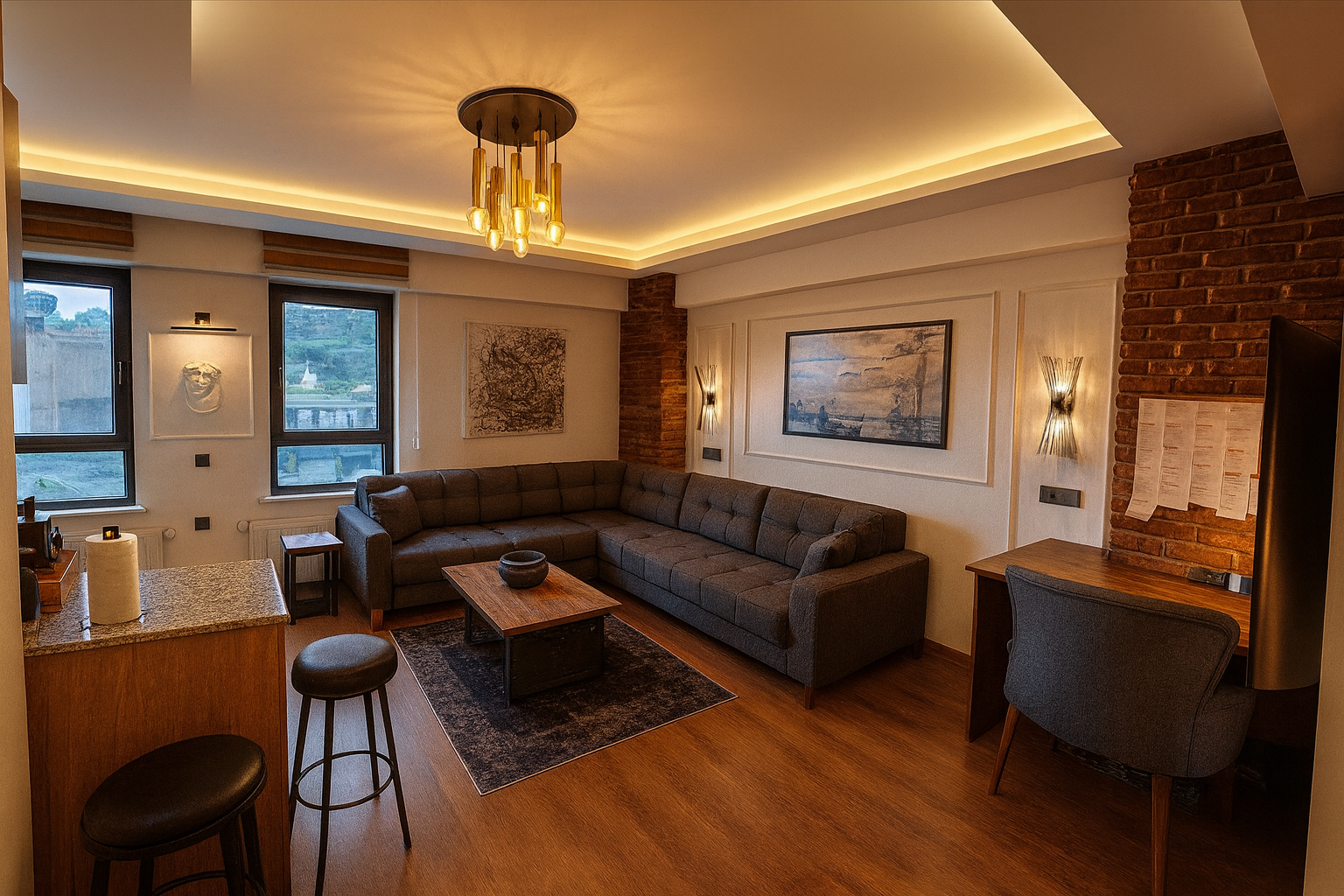 No.5 Lux 70 m² 1+1 Suite,GalataTower View, Terrace