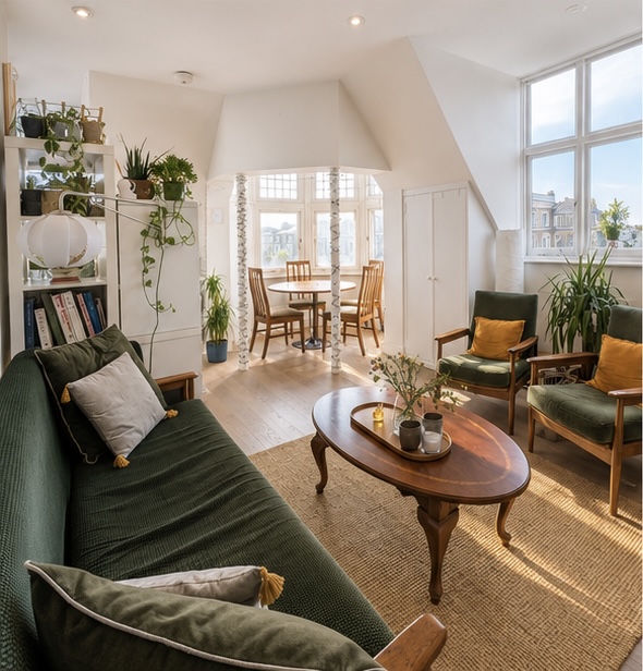 Sunny & Cozy 2 Bedrooms 2 Bathrooms Flat in Shebu in Hammersmith and Fulham, London