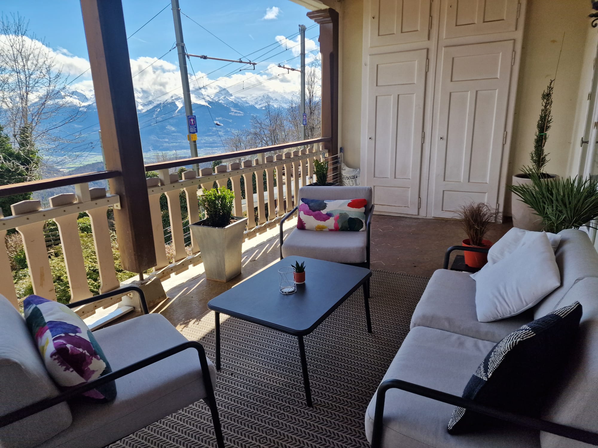 Stunning views of Swiss Alps.