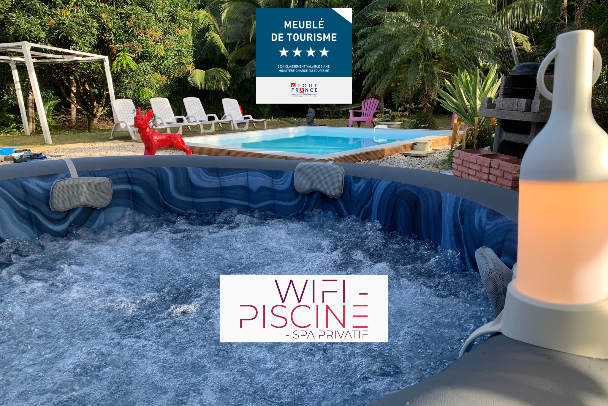 Air-conditioned Lagoon suite with pool, private spa