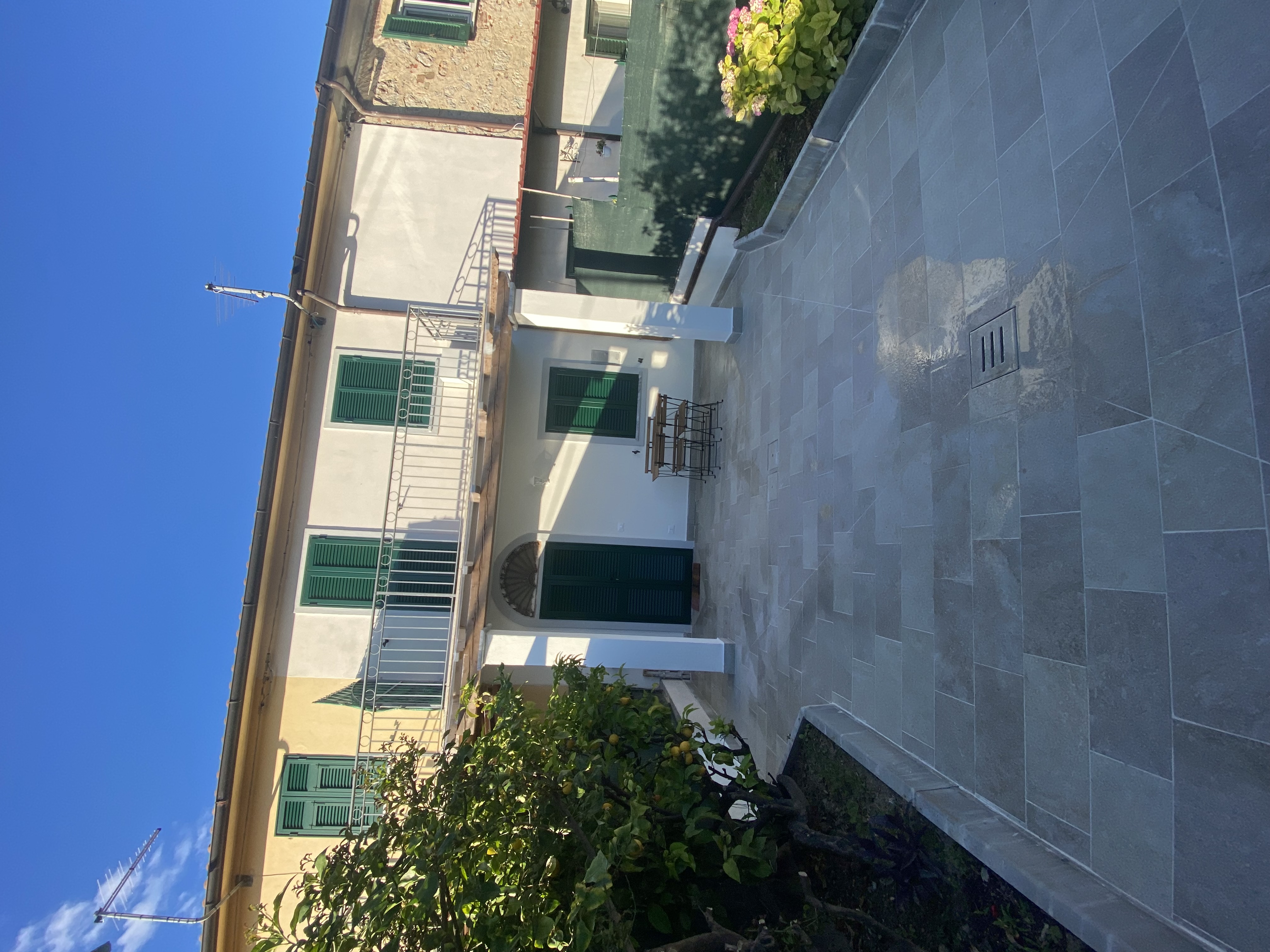 House with private courtyard.