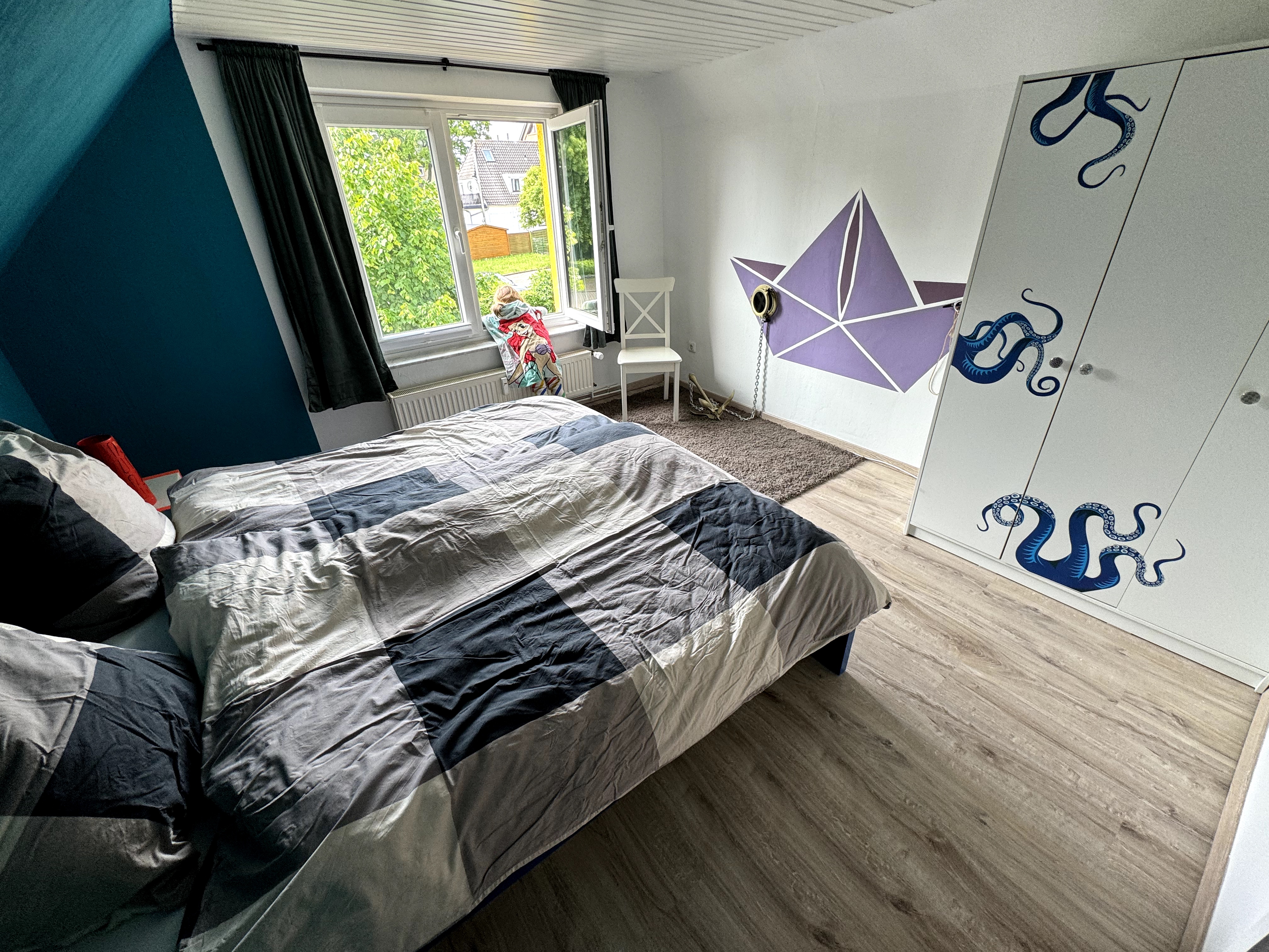 NEW: Colorful, custom attic apartment