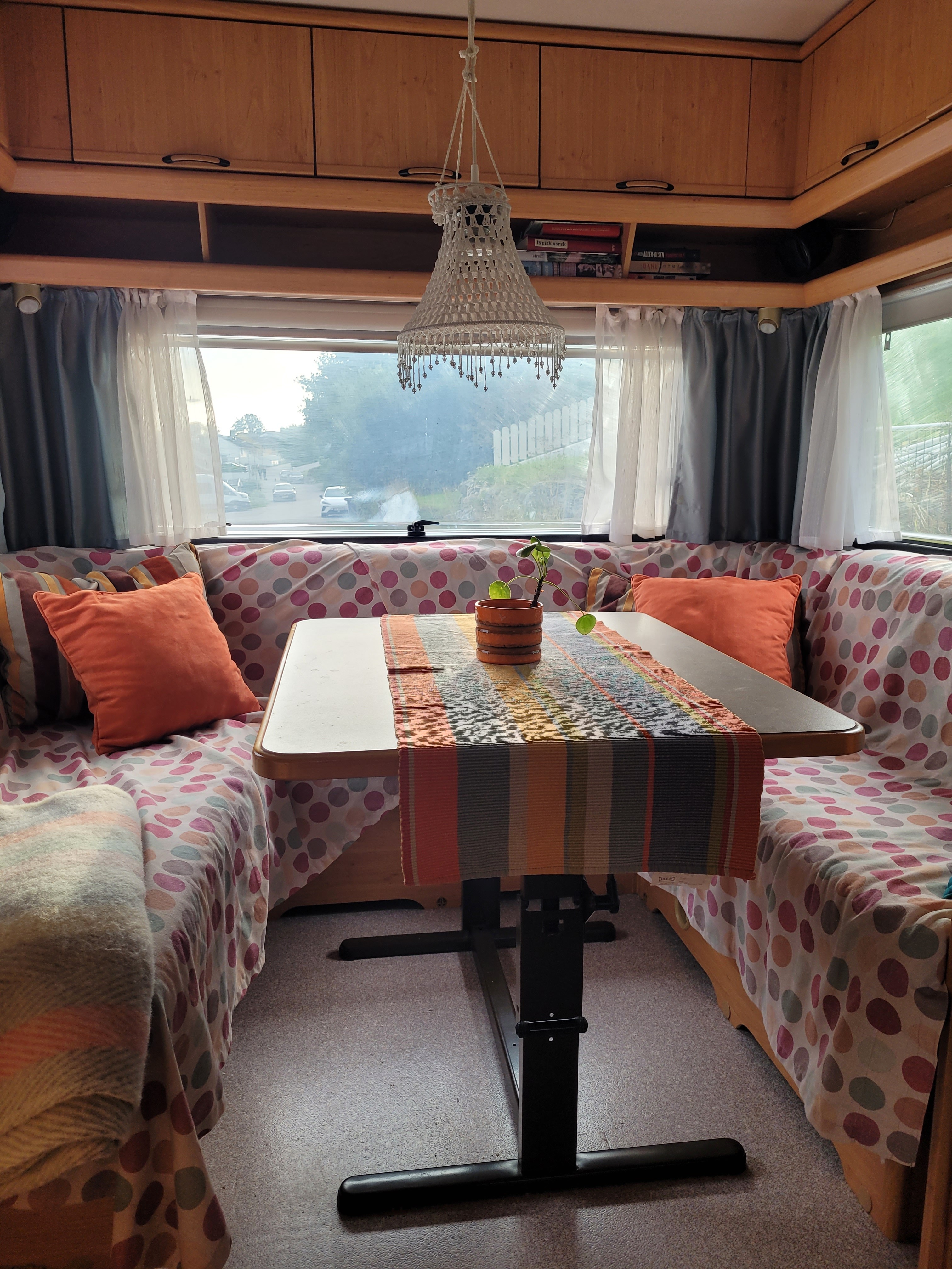 Convenient and nice winter insulated caravan. View.