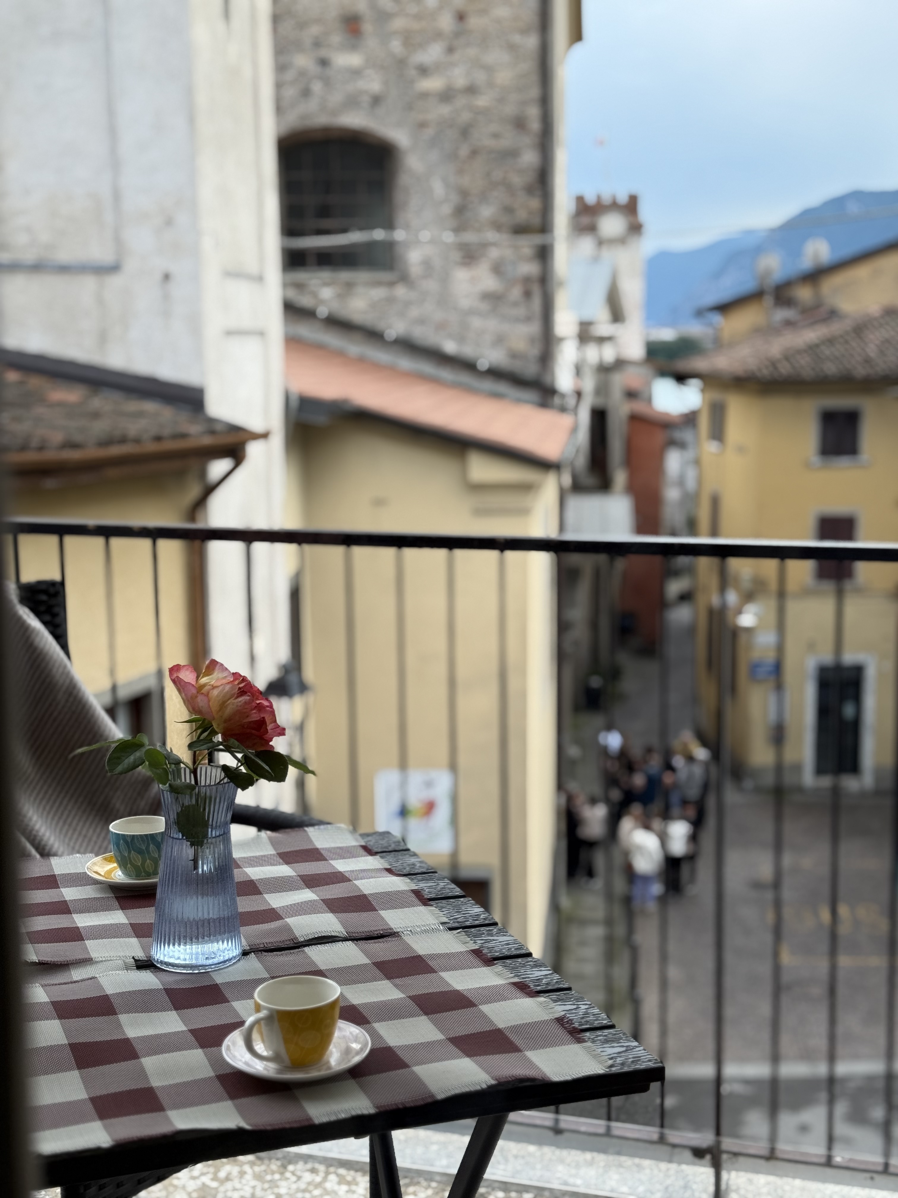 Balcony Views over Historic Lovere Lake Iseo in Lovere, Bergamo