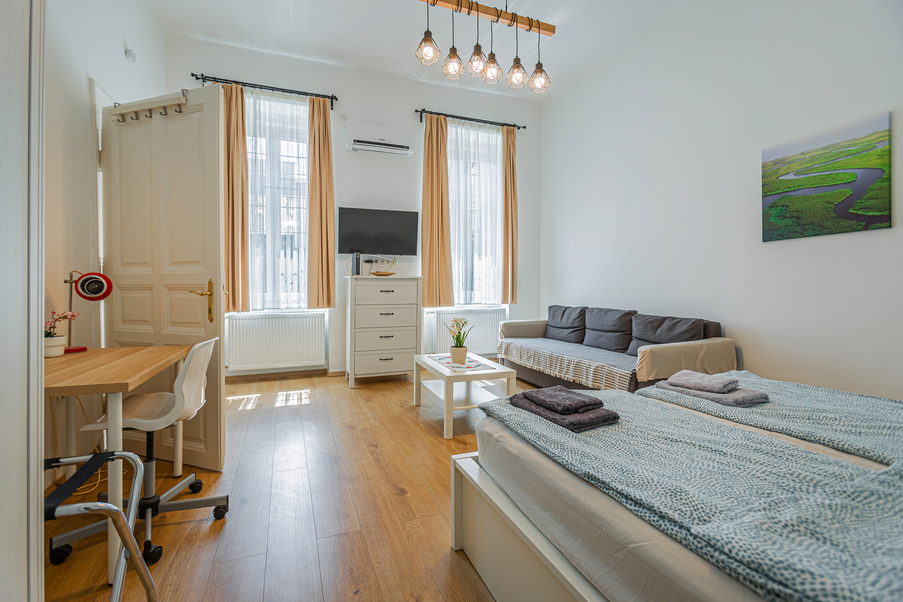 Modern flat in a historical building.