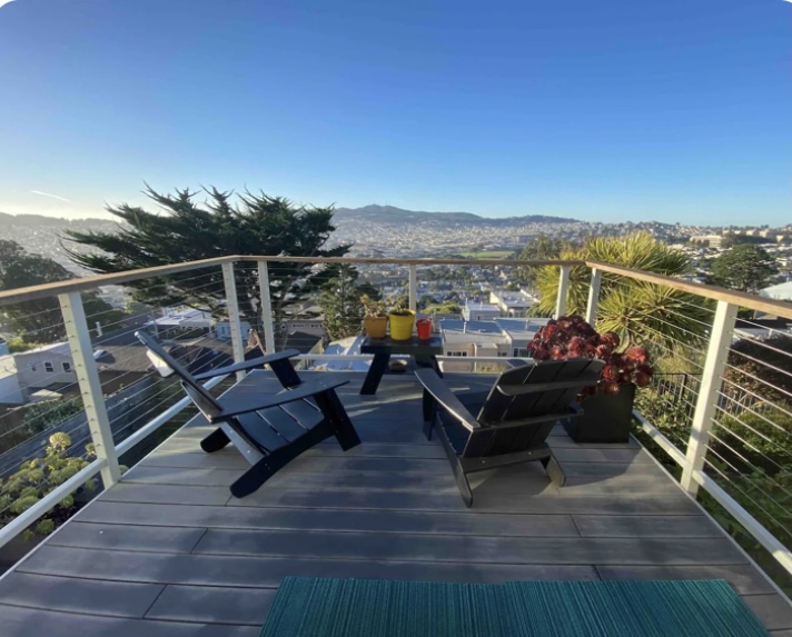 Deck View near BART (1 Room in Heddy’s House)