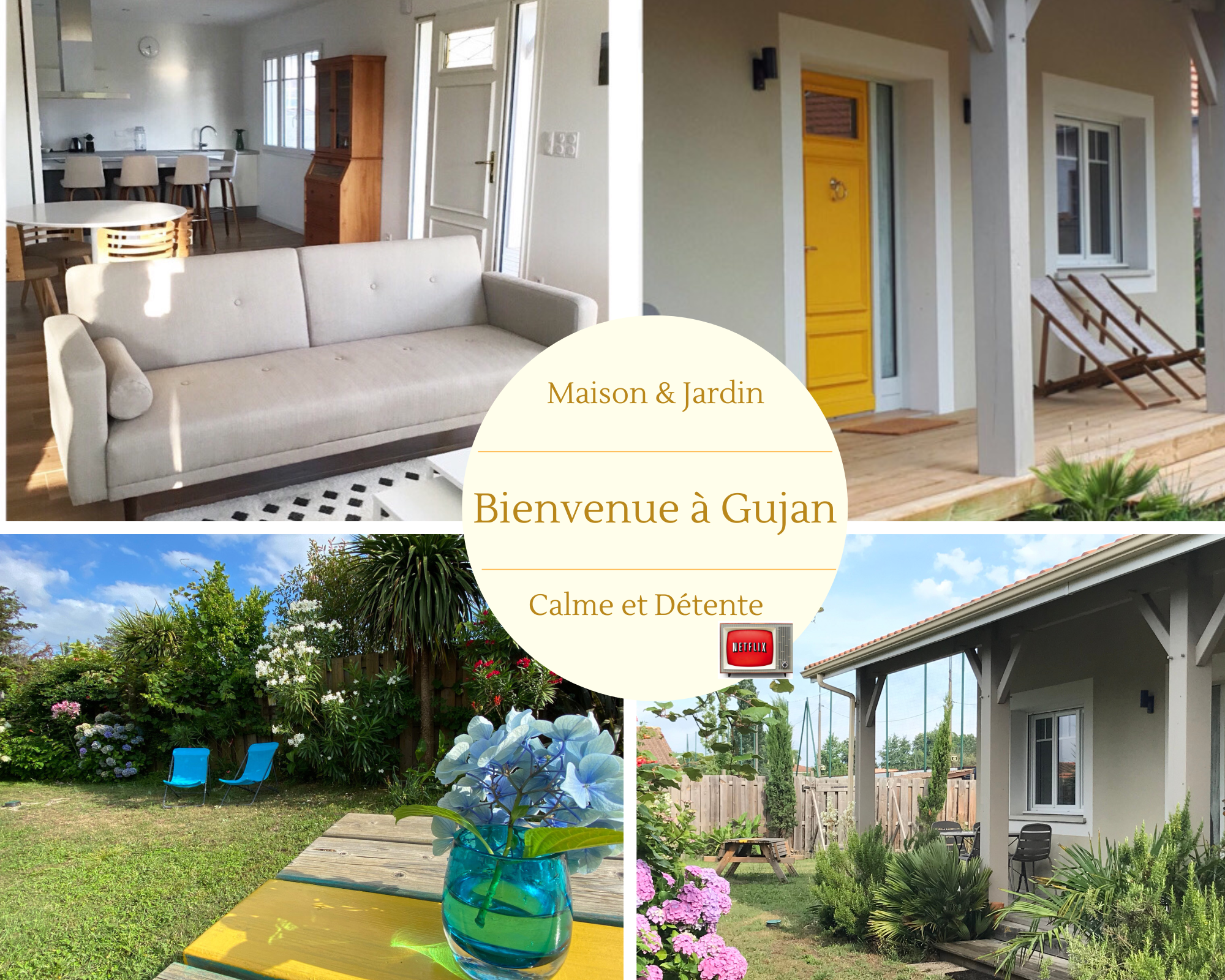Quiet & relaxation Garden 600m2 Netflix well-equipped.