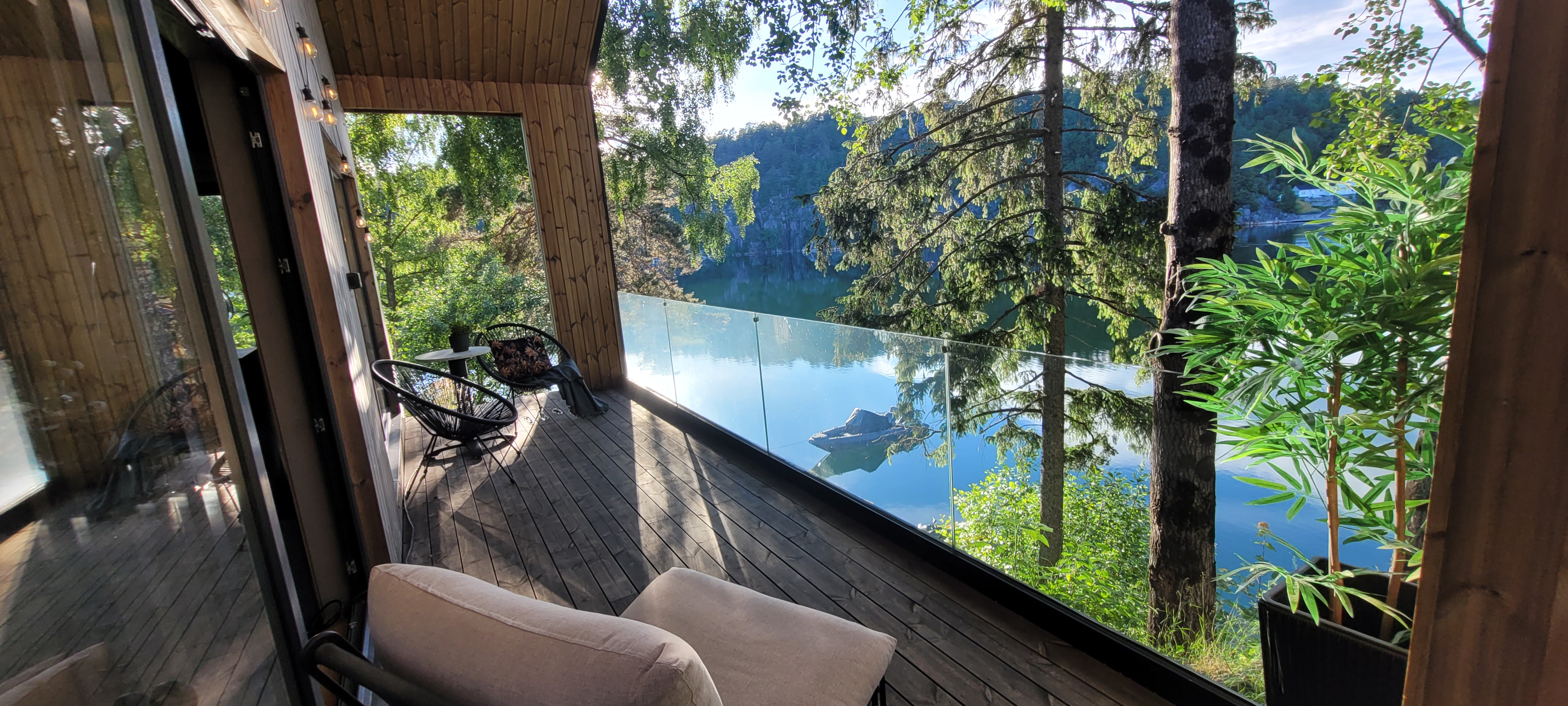 Modern waterfront cottage with dock access