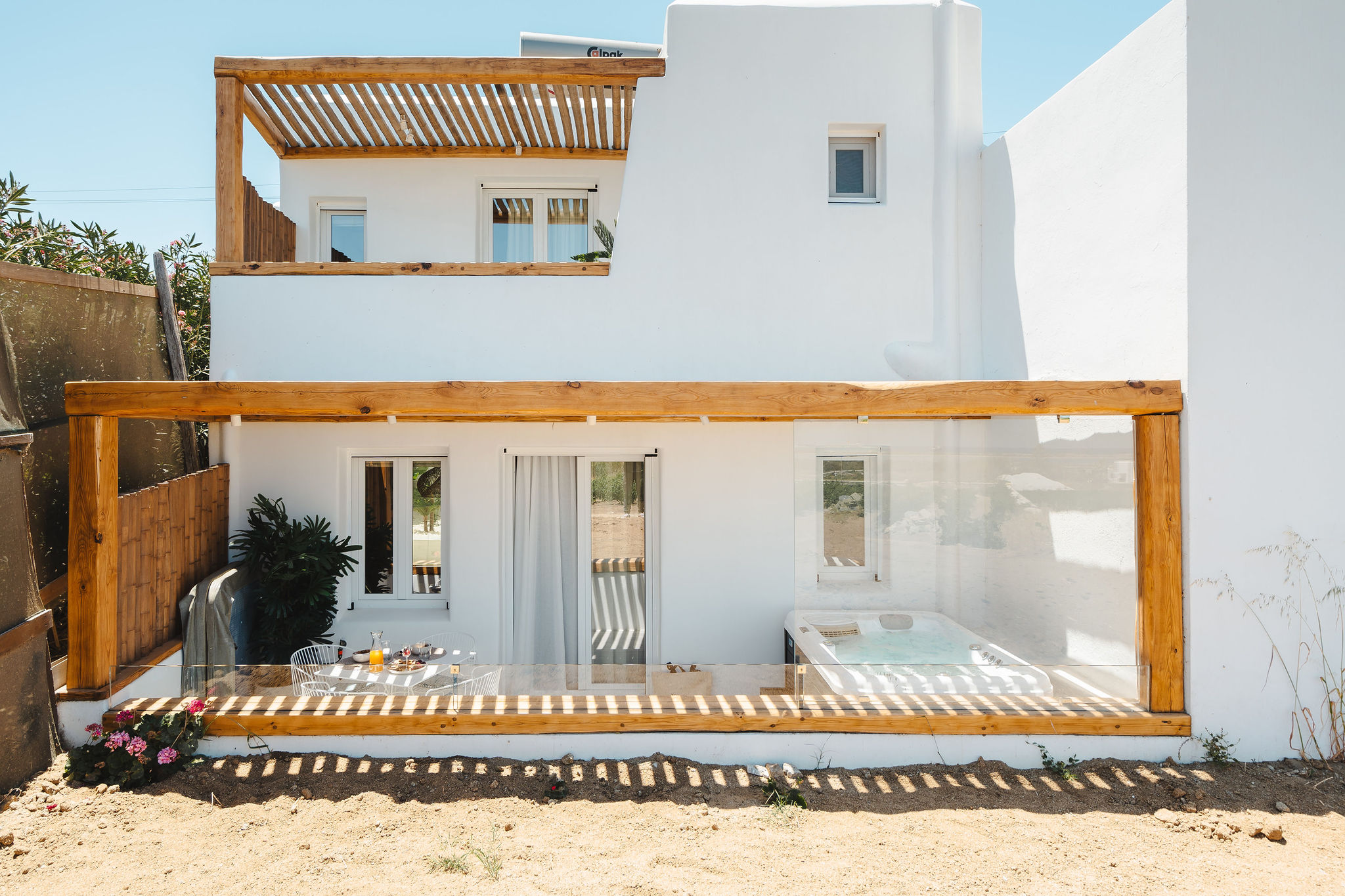 Honeymoon Villa W/ Sea Views • at Ag. Anna Beach