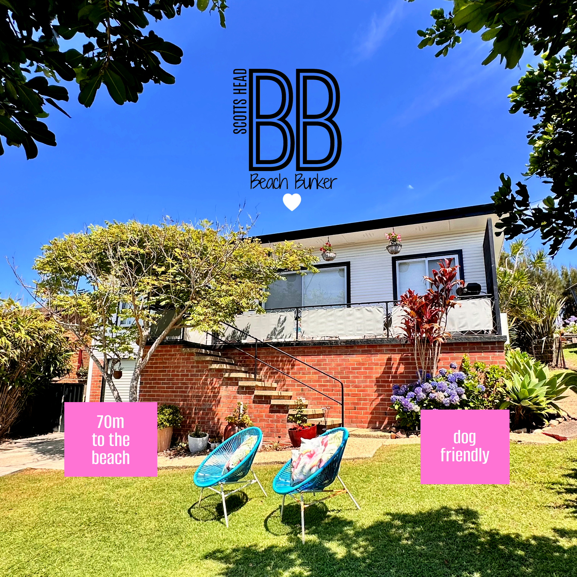 Beach Bunker: Retro Charm steps to Scotts Beach in Nambucca Valley, Mid North Coast
