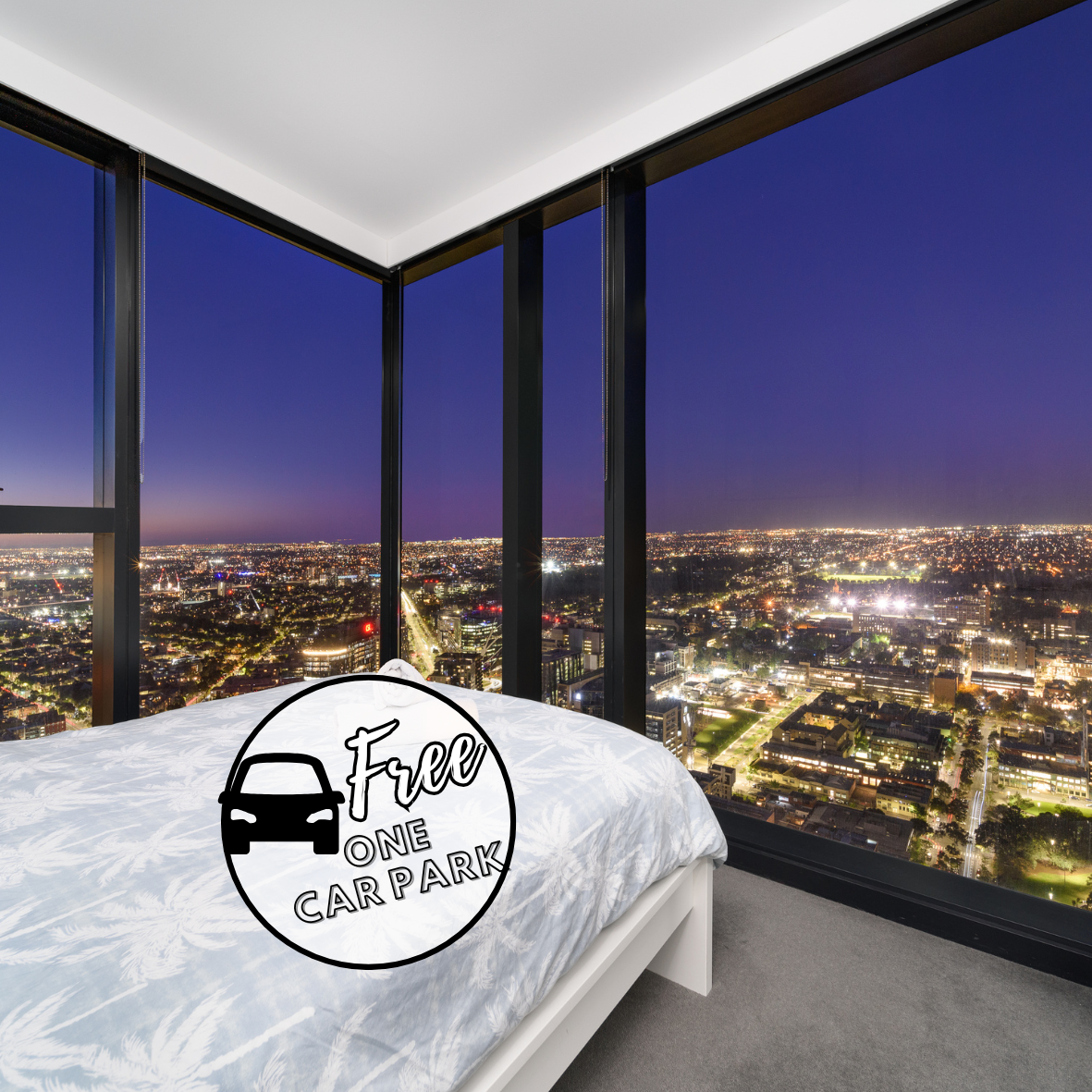 68F Wall-to-Glass MelbCBD. 2BR2Bath. 6Pax. CarPark