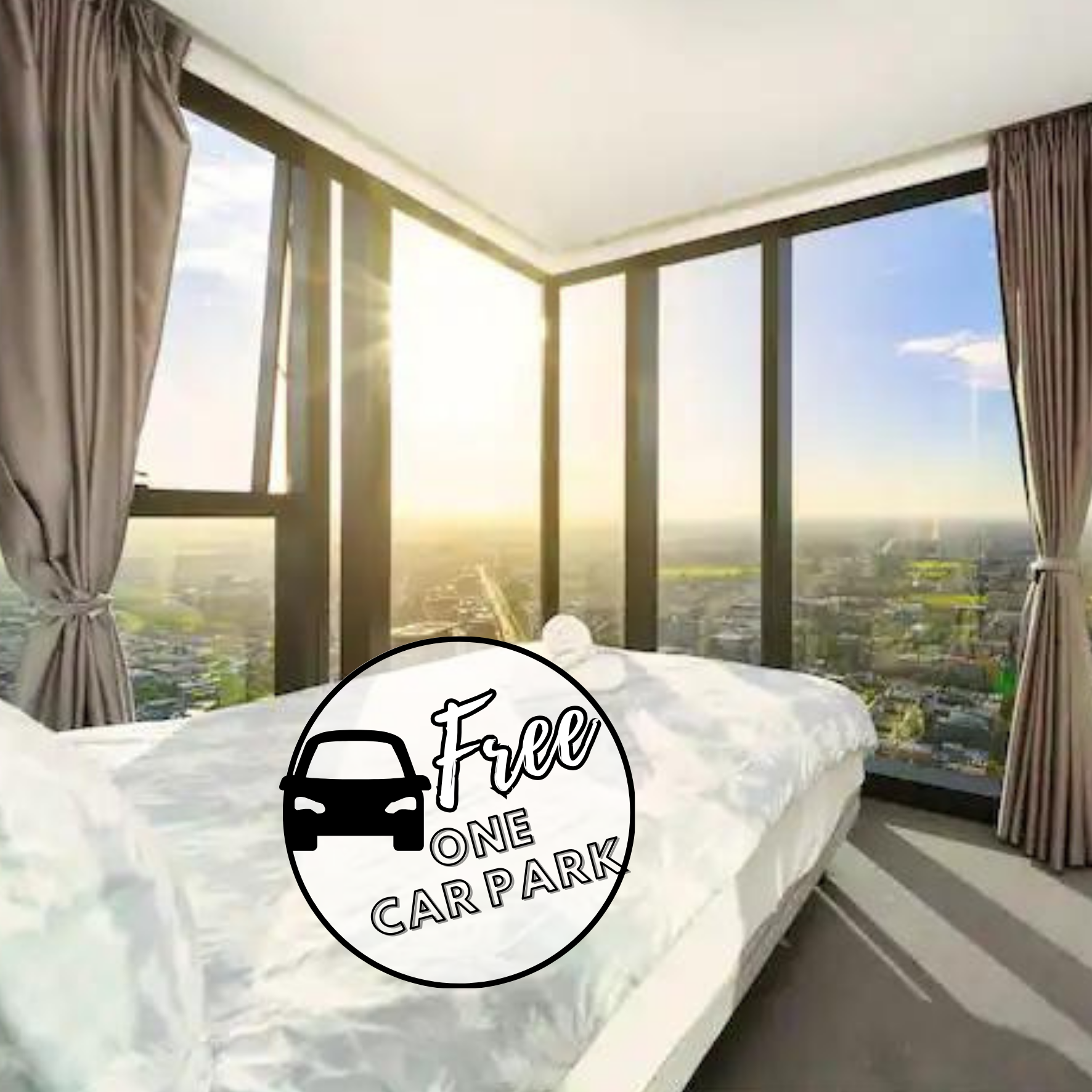 55F Wall-to-Glass MelbCBD. 2BR2Bath. 6Pax. CarPark