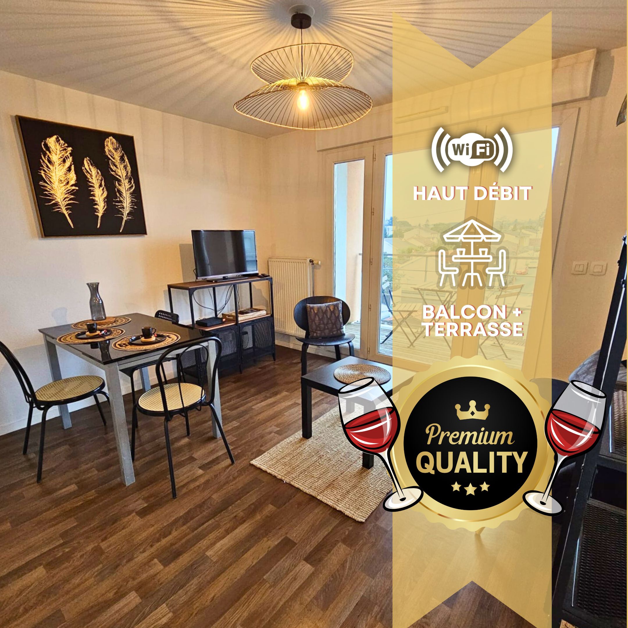 [Cozy] Equipped apartment with terrace, Wifi
