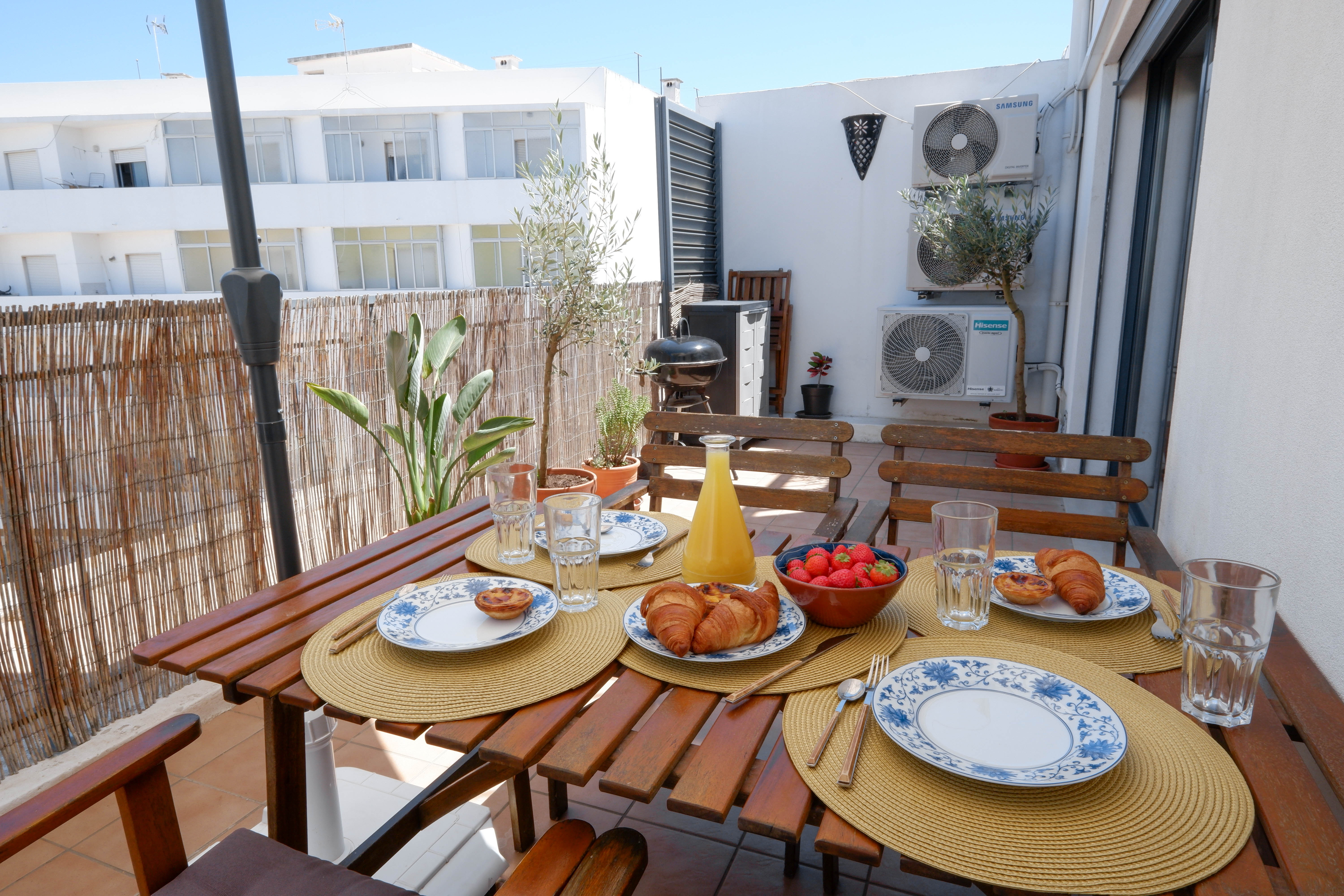 Spacious terrace, swimming pool and parking