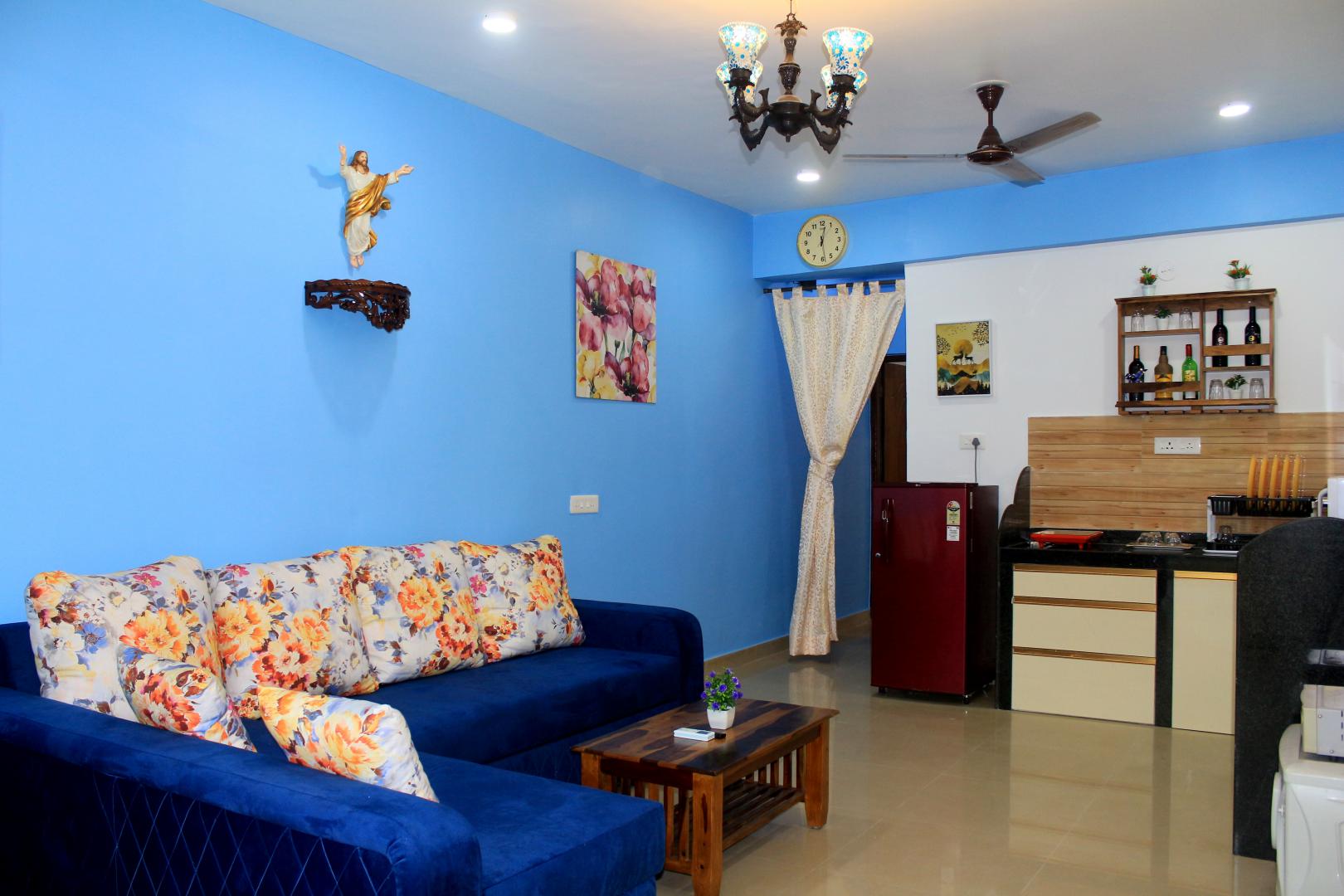 The Blue House-Lux 1BHK Near Candolim Beach