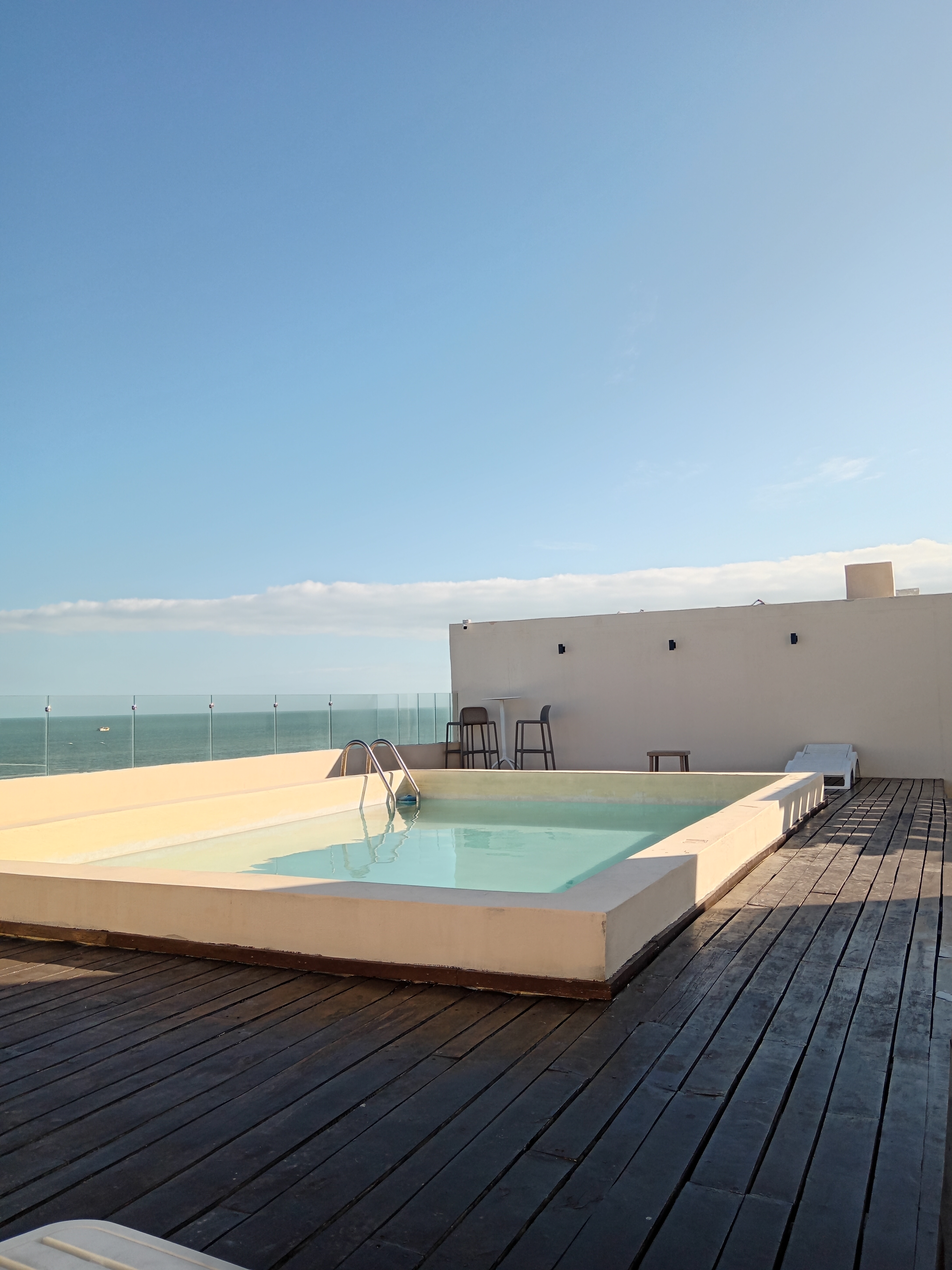 Apartment on
 the beach.