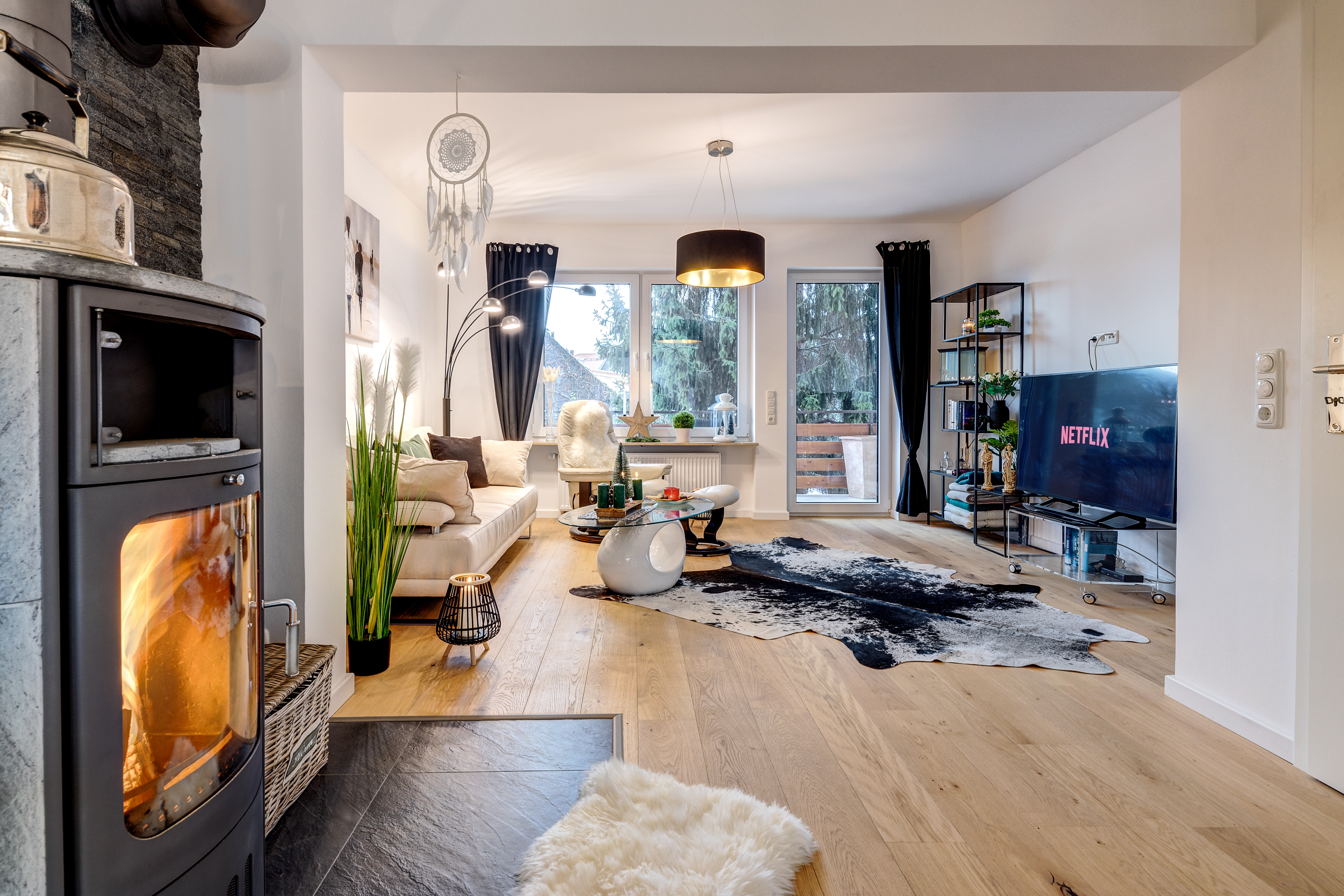 Cozy home with fireplace