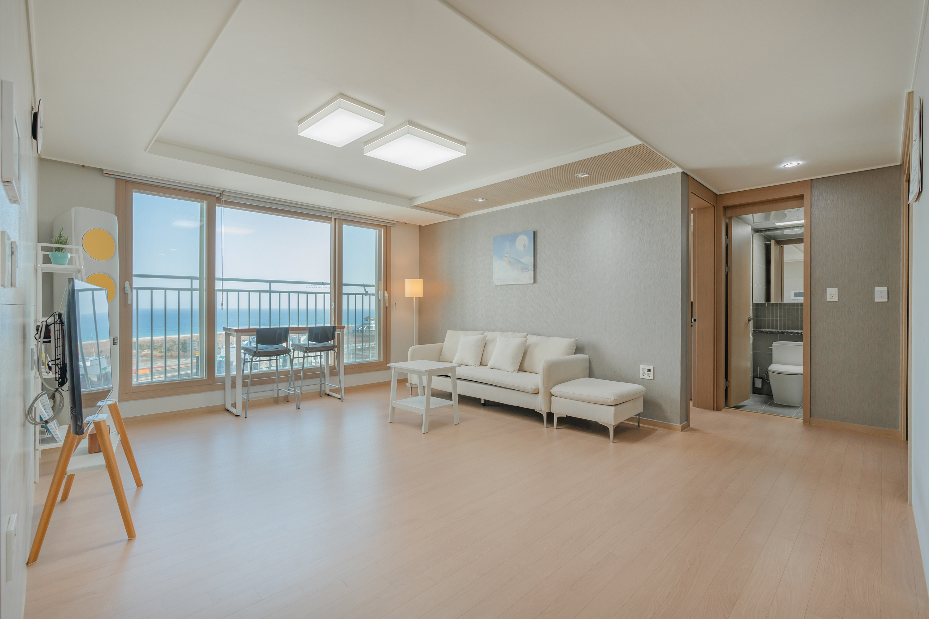Bongpo Sea 3 Room Living Room Ocean View New Apartment