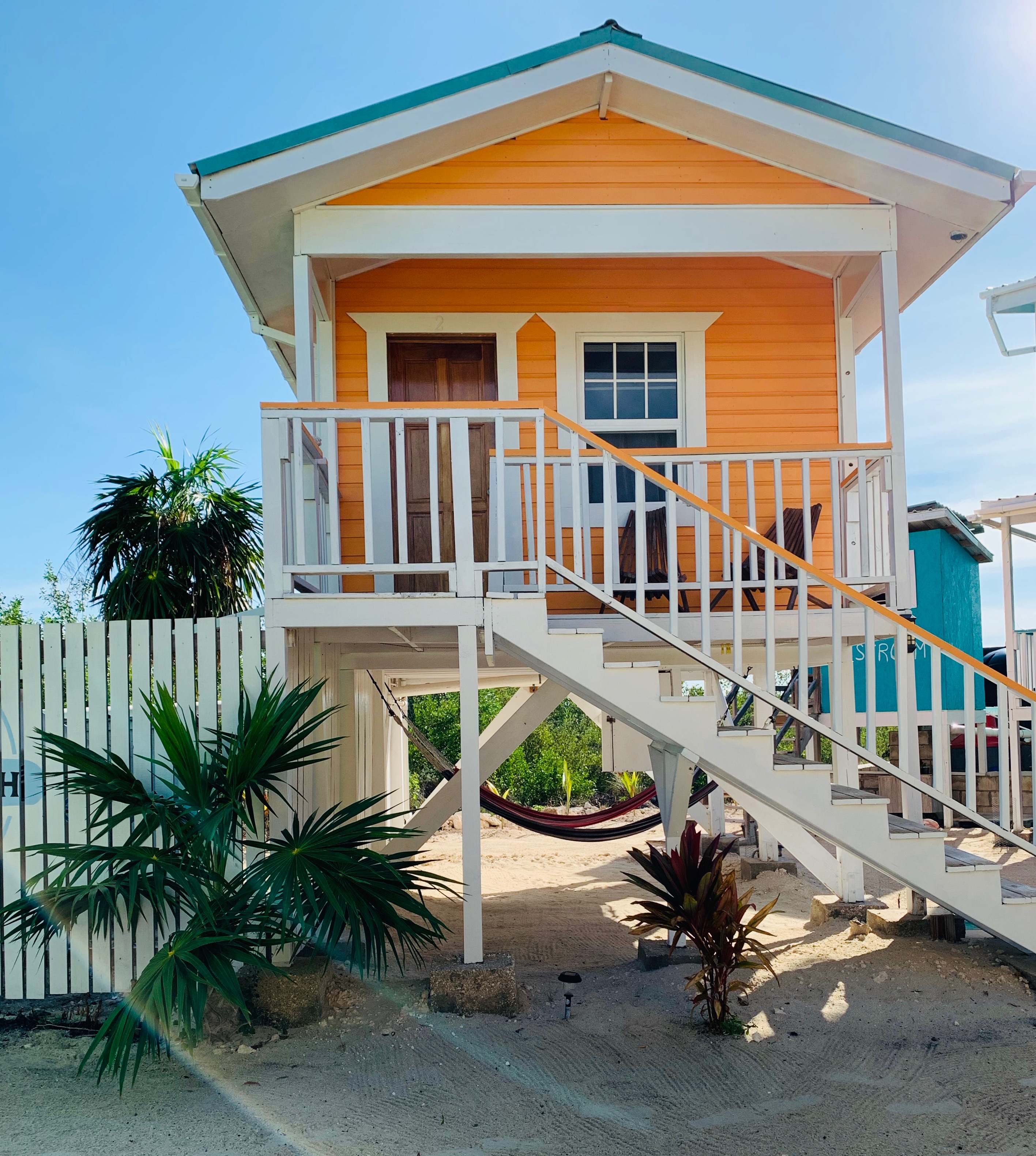 Secret Beach Cabanas, Orange Cabana Steps To Sea! in Belize Islands, Belize