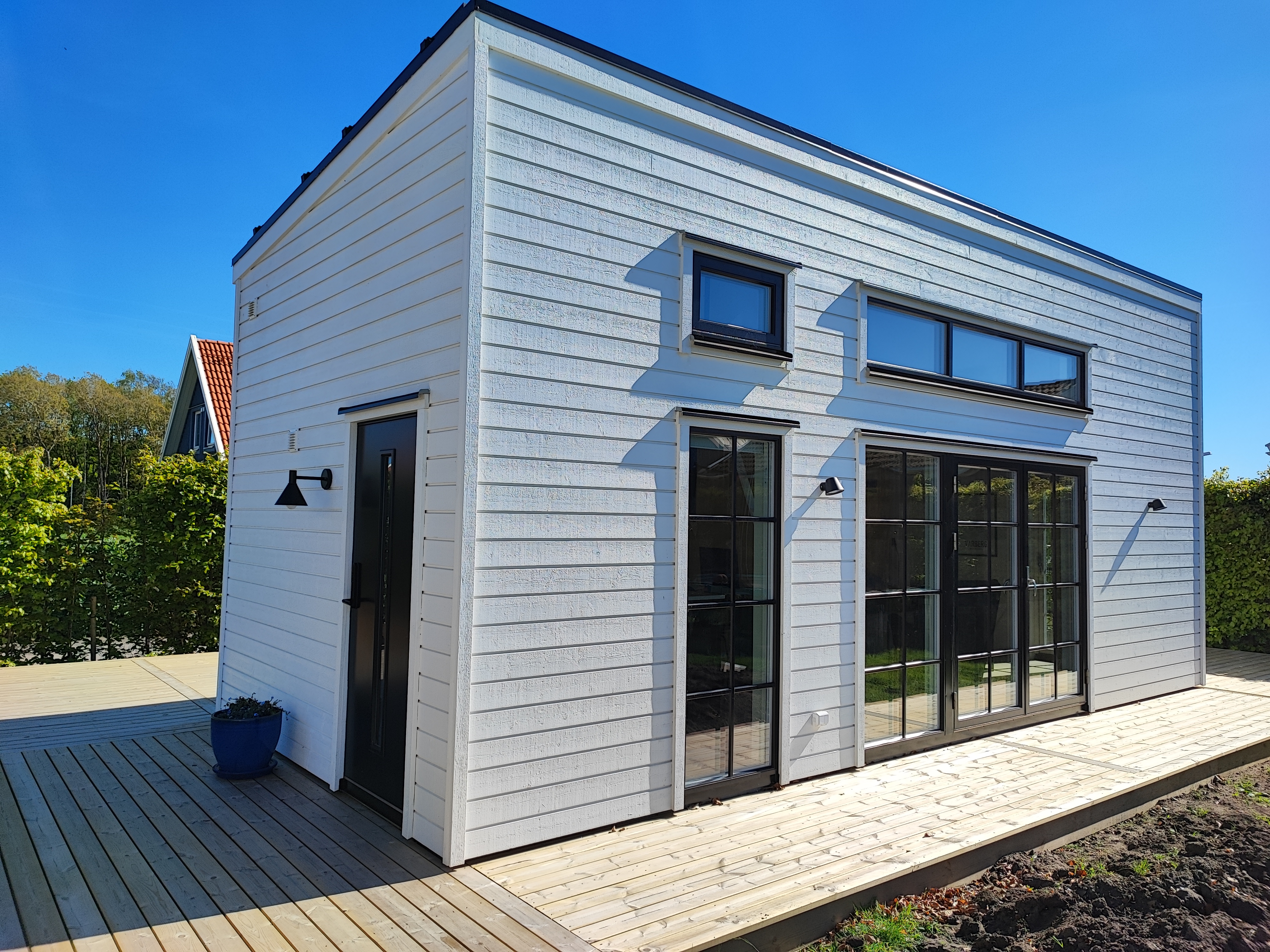 Newly built apartment building near the sea