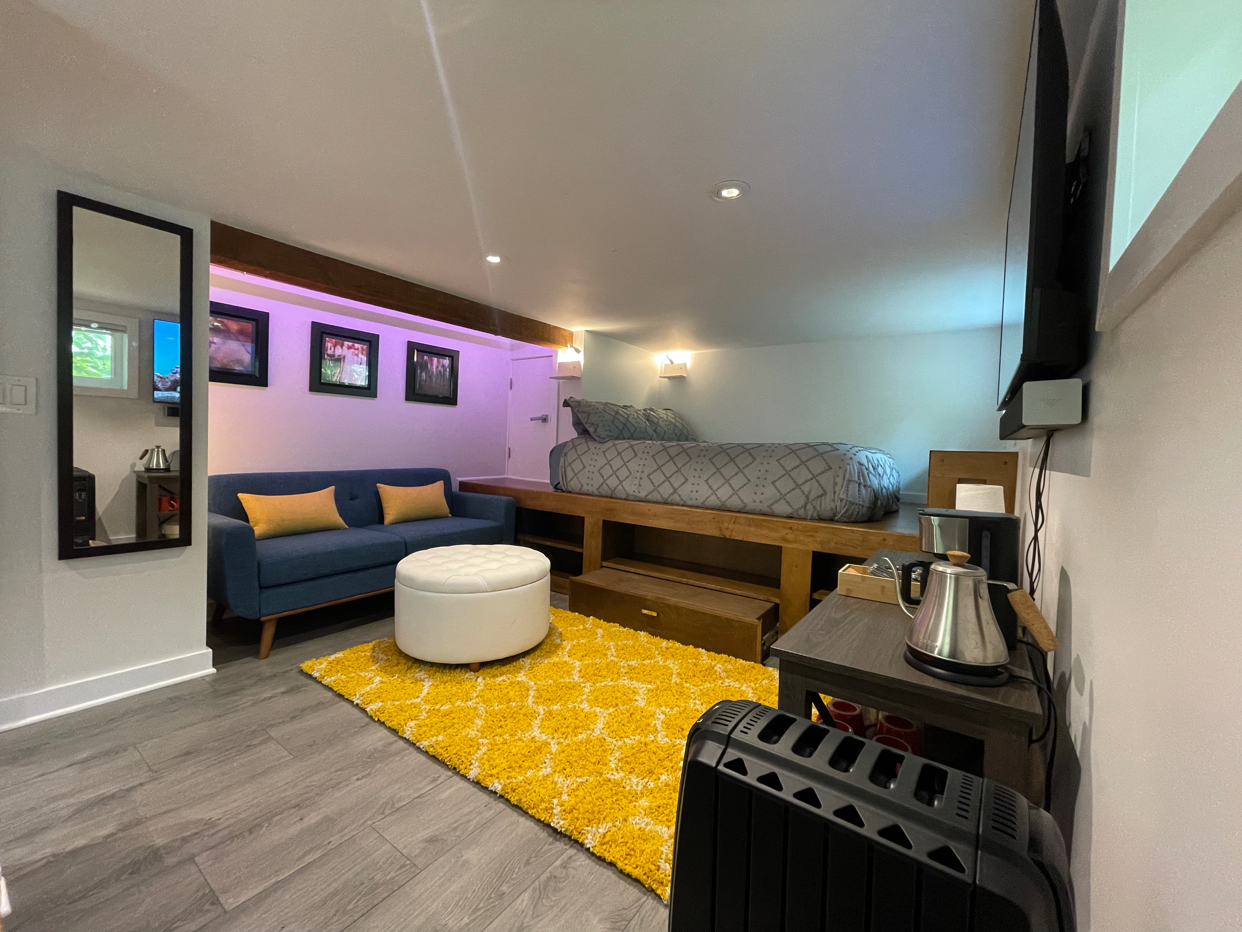 HOT TUB at a cozy private suite with a large patio