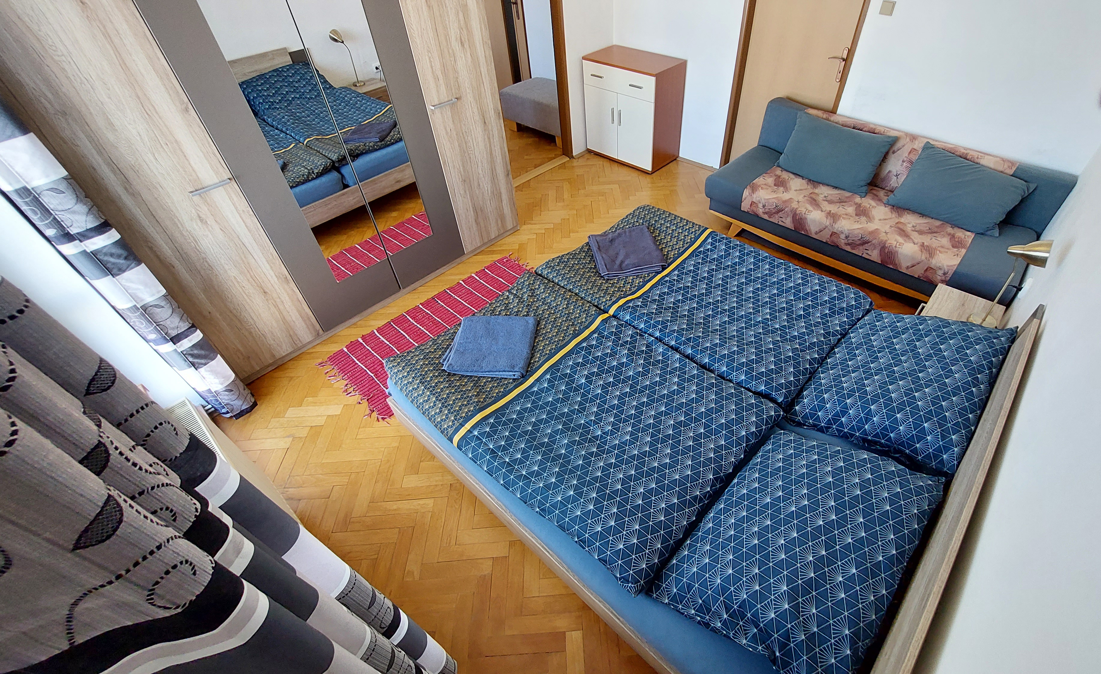 large 2 room apartment in the center
