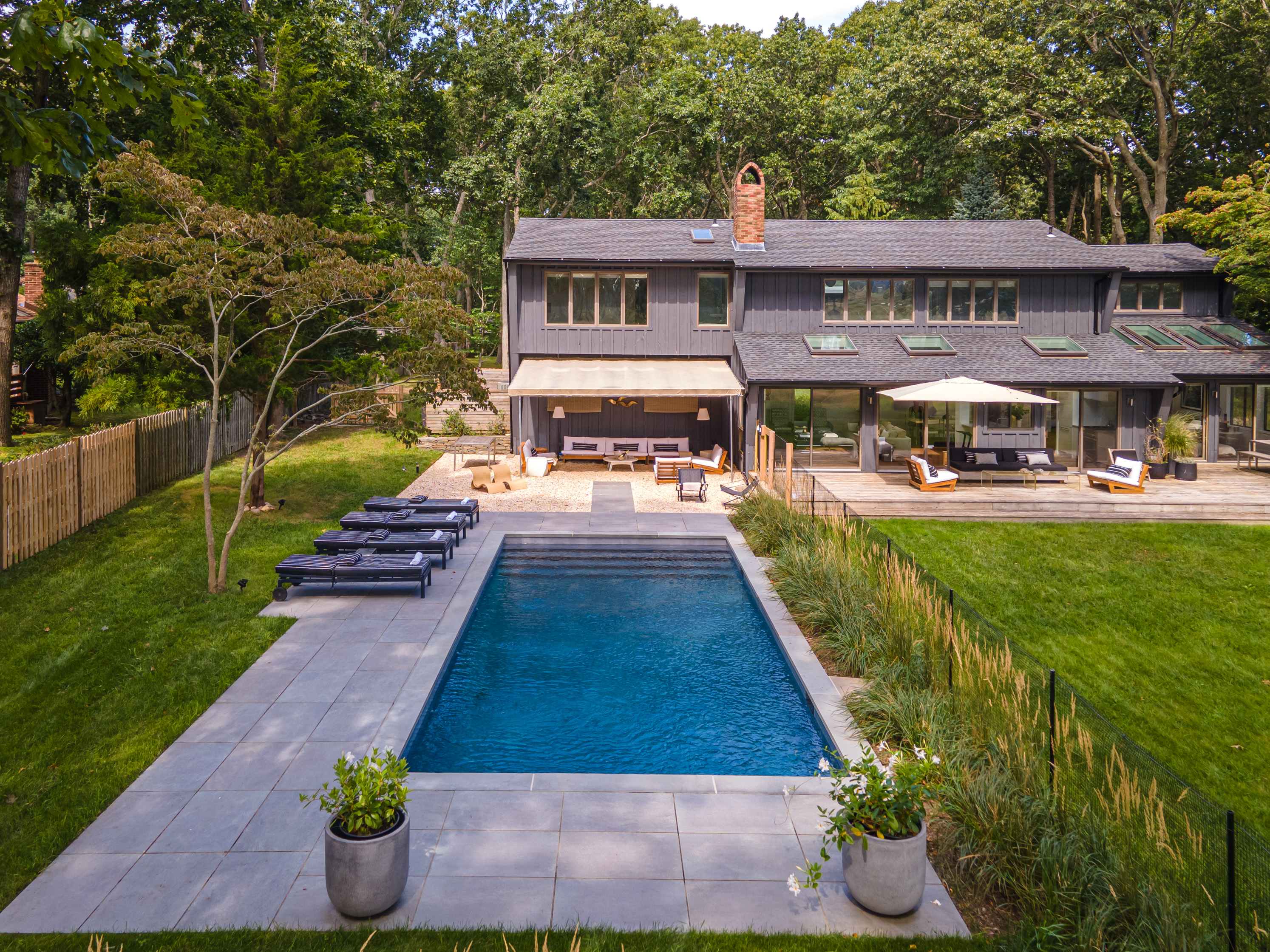 Chic, serene, designer home with pool and views