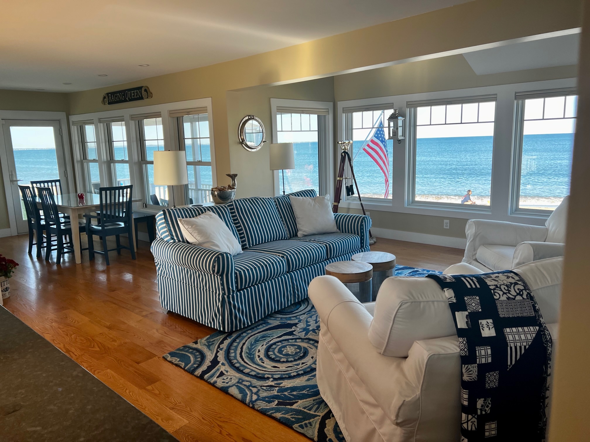 Ocean front house!  Big windows for beach gazing.