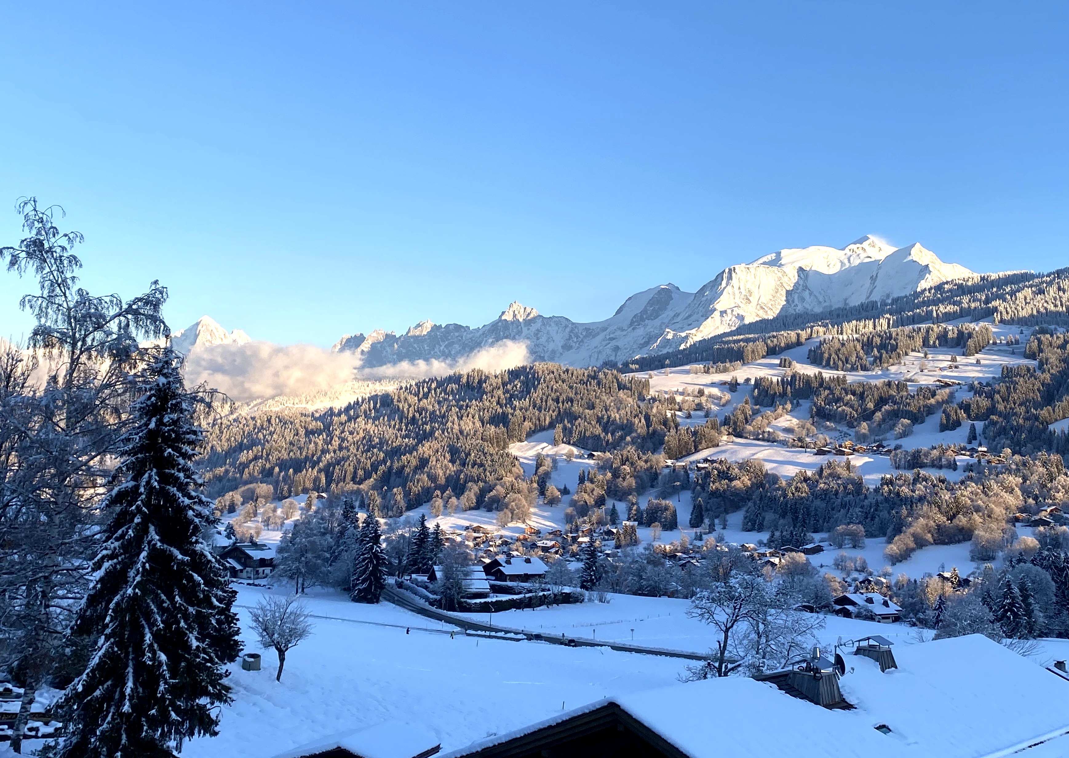 Stunning views of the Mont Blanc, spacious duplex