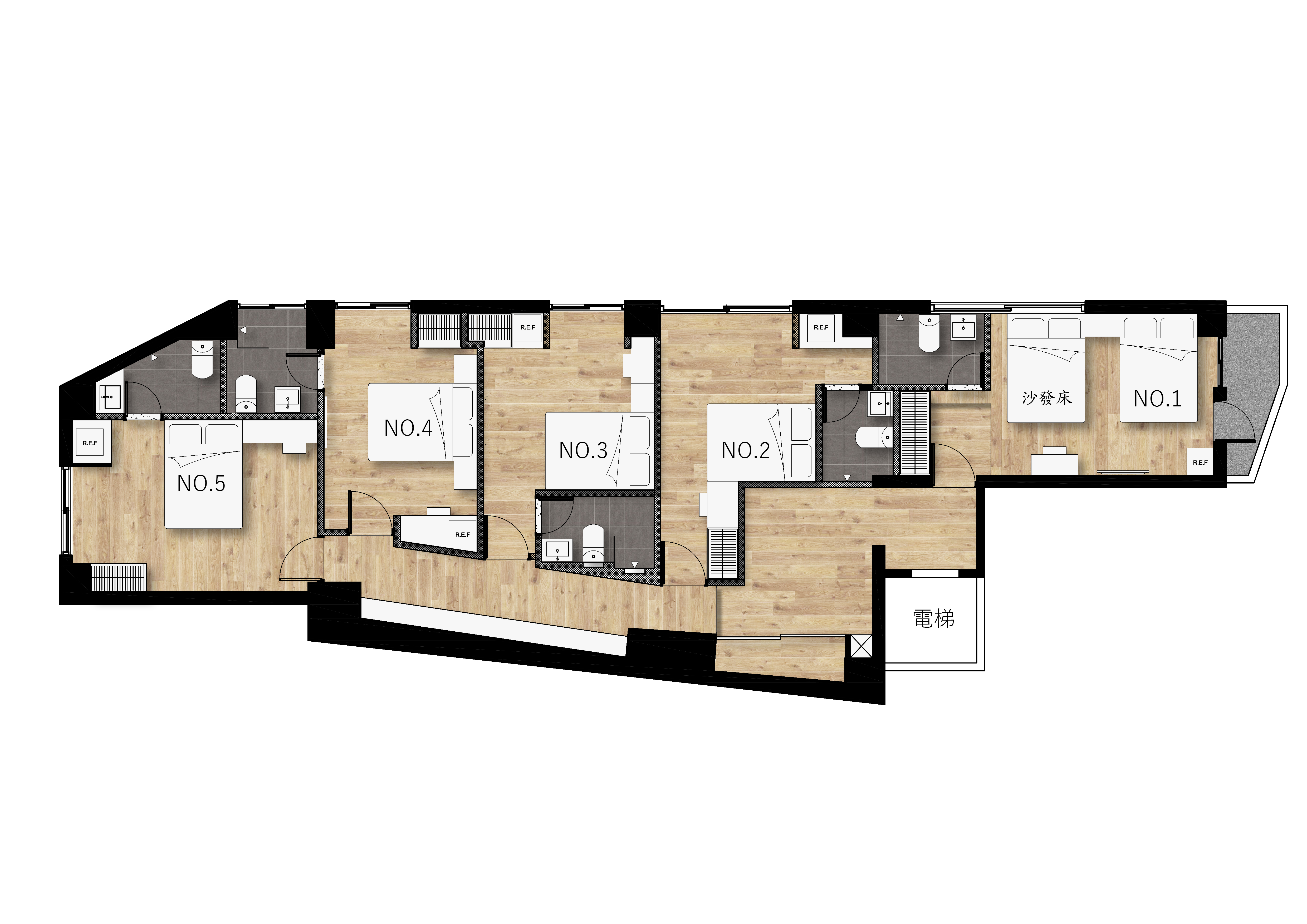Airbnb爱彼迎 肆樓 Room D 雙人房 大空間 採光 隔音良好 捷運步行5分鐘